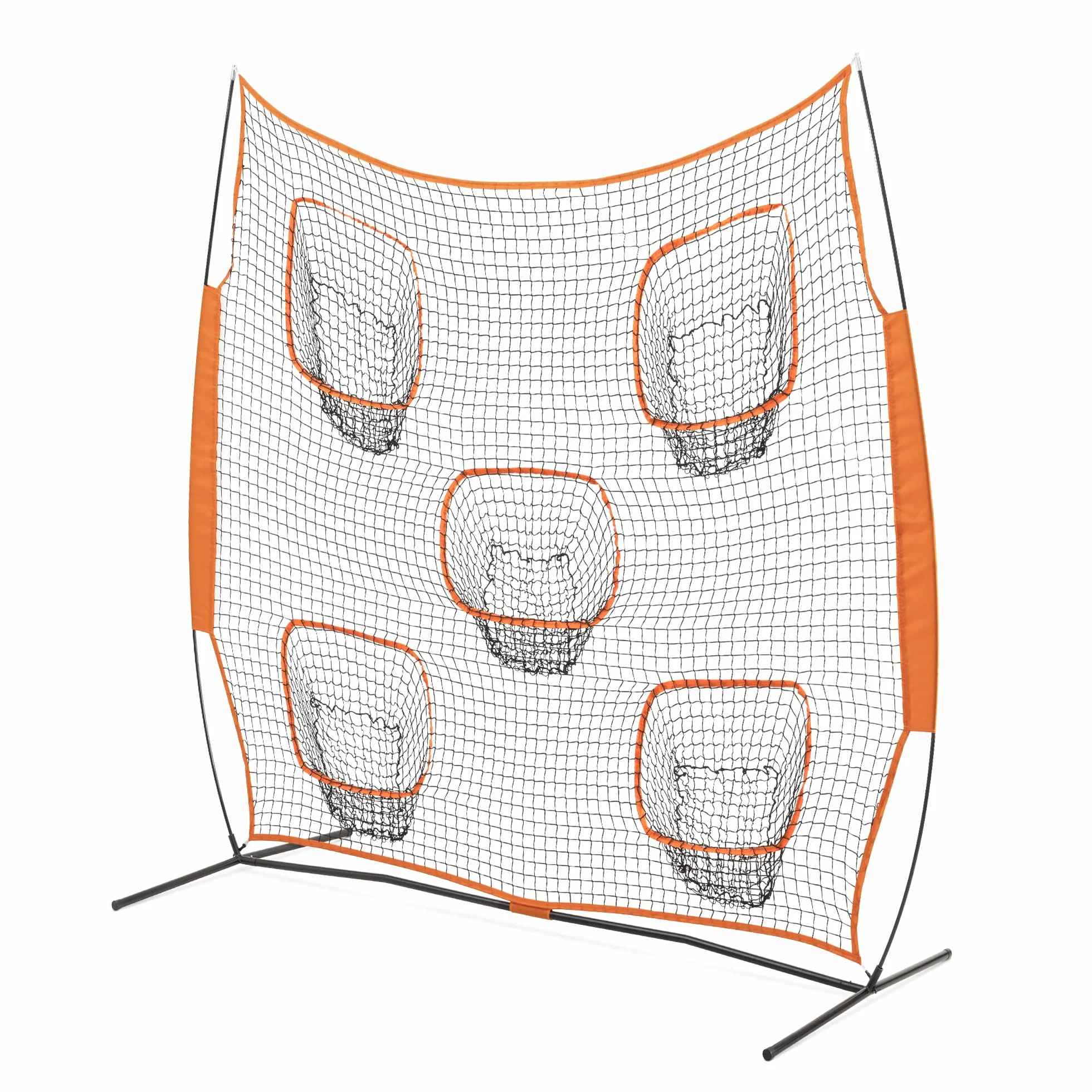 Navaris Filet d'entrainement Pliable 2,4x2,4m - Cage Foot Football Américain Handball avec Sac de Transport