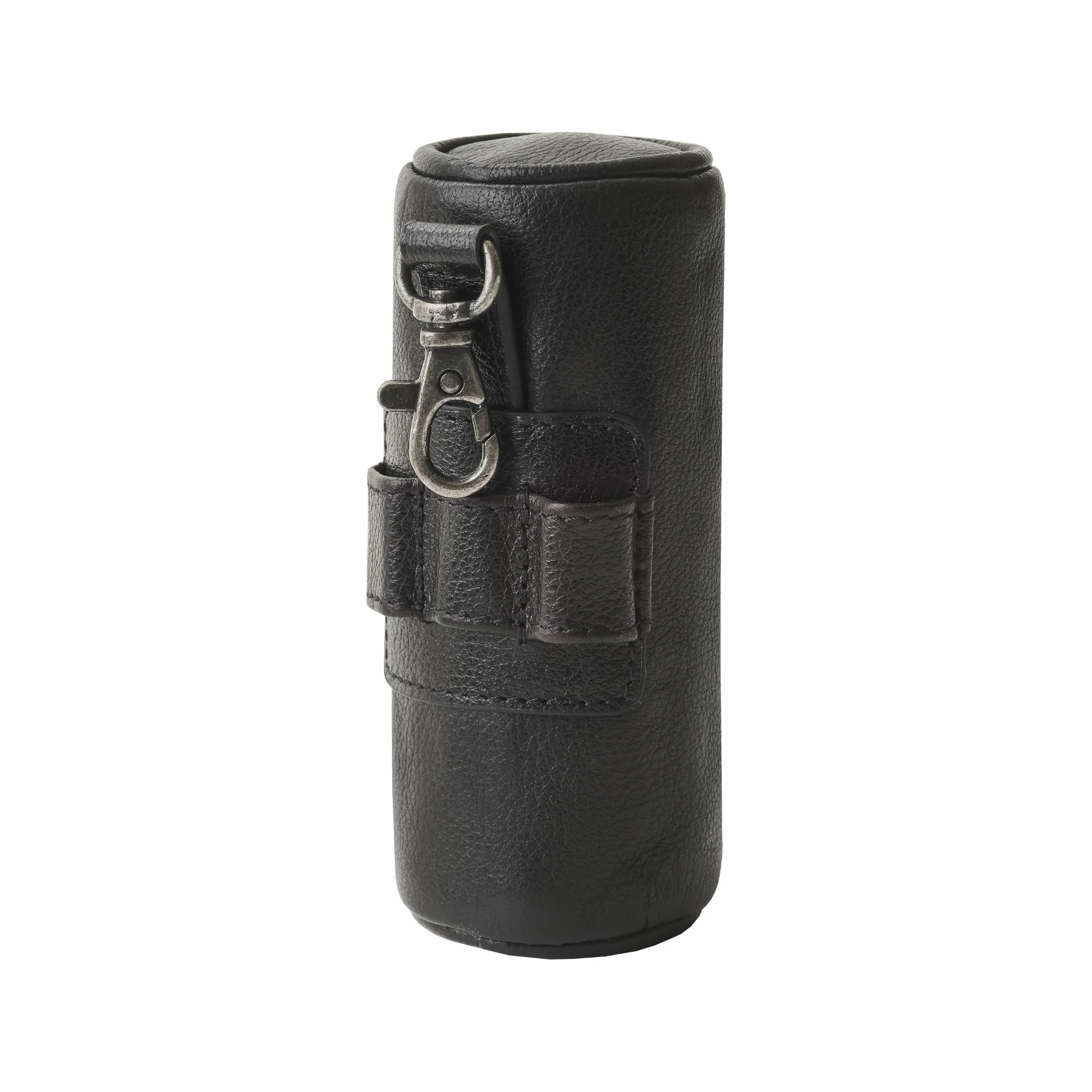 DRAKENSBERG Birdie Étui de luxe en cuir pour balles de golf avec porte-tees, 3 balles, Noir