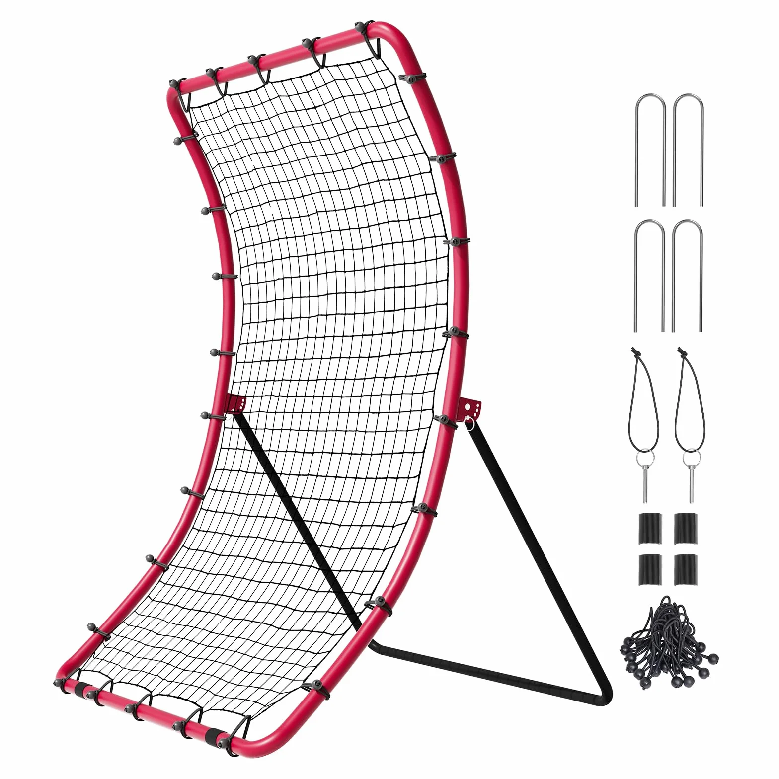 VEVOR Filet de Rebond Baseball Softball 914 x 1372 mm 3 Voies Entraîneur Lanceur Pratique Terrain Lancer