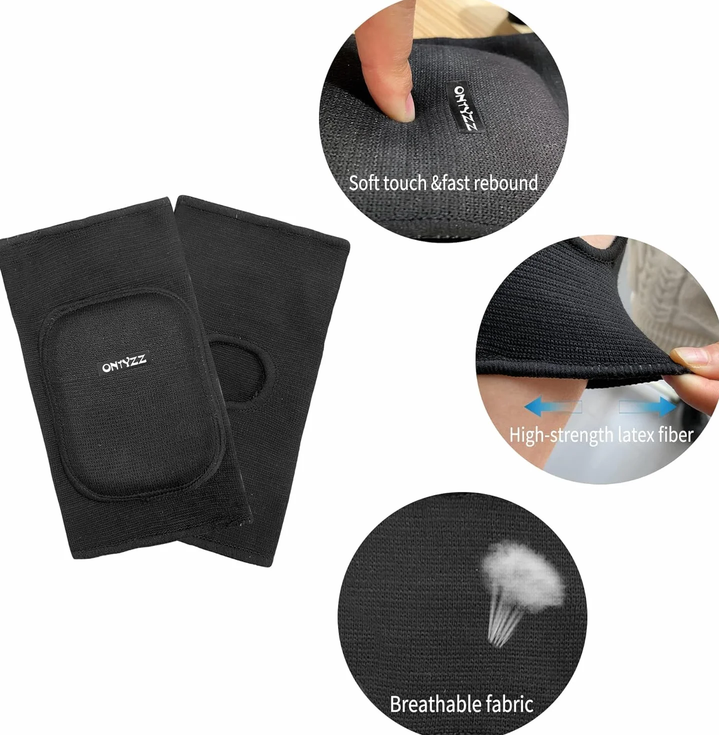 ONTYZZ Coudières Enfant Rembourrage Éponge 1 Paire Épaississant Extensible Respirant Sport Danse Volleyball
