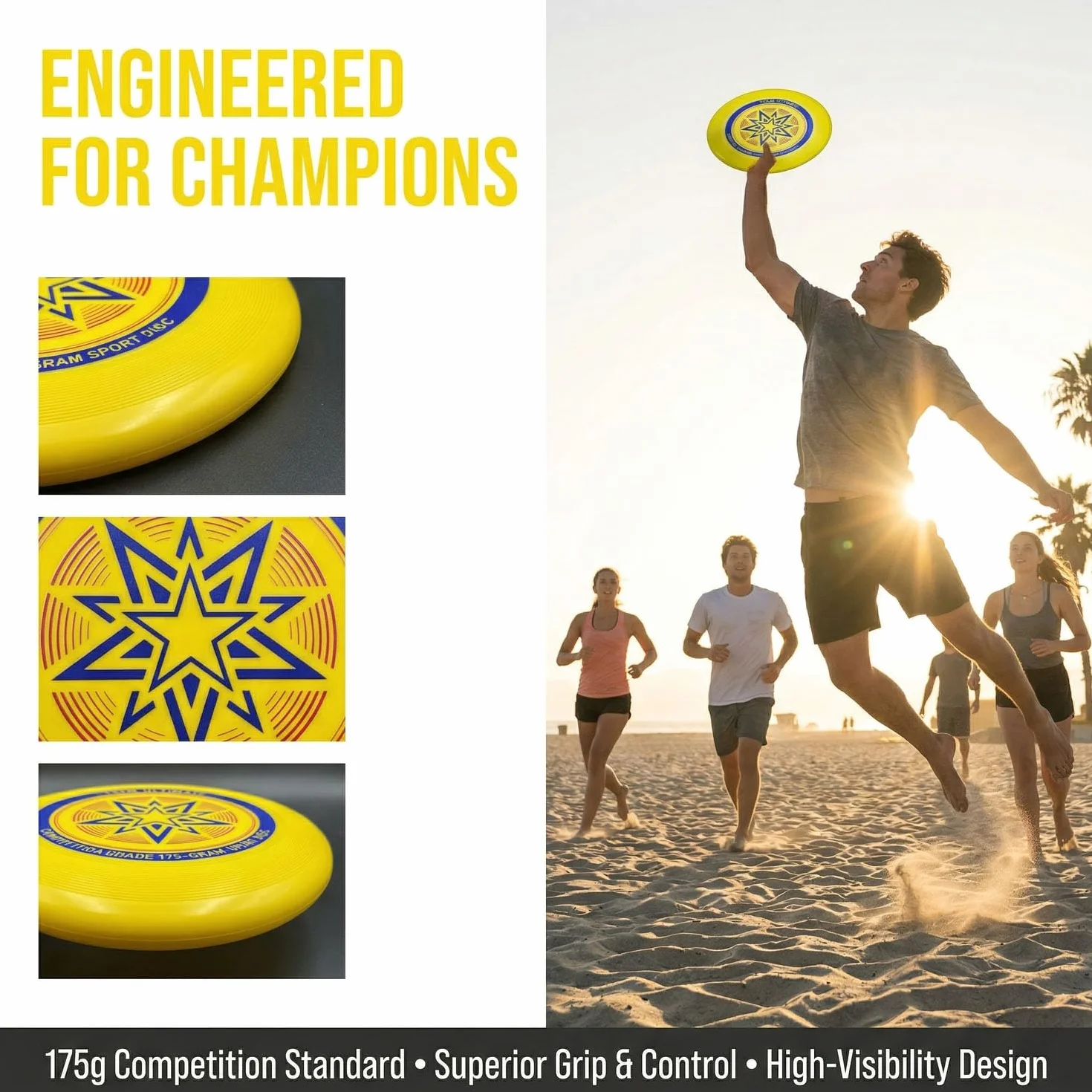 Eurodisc 175g Ultimate Frisbee Disque Sportif de Lancer Professionnel