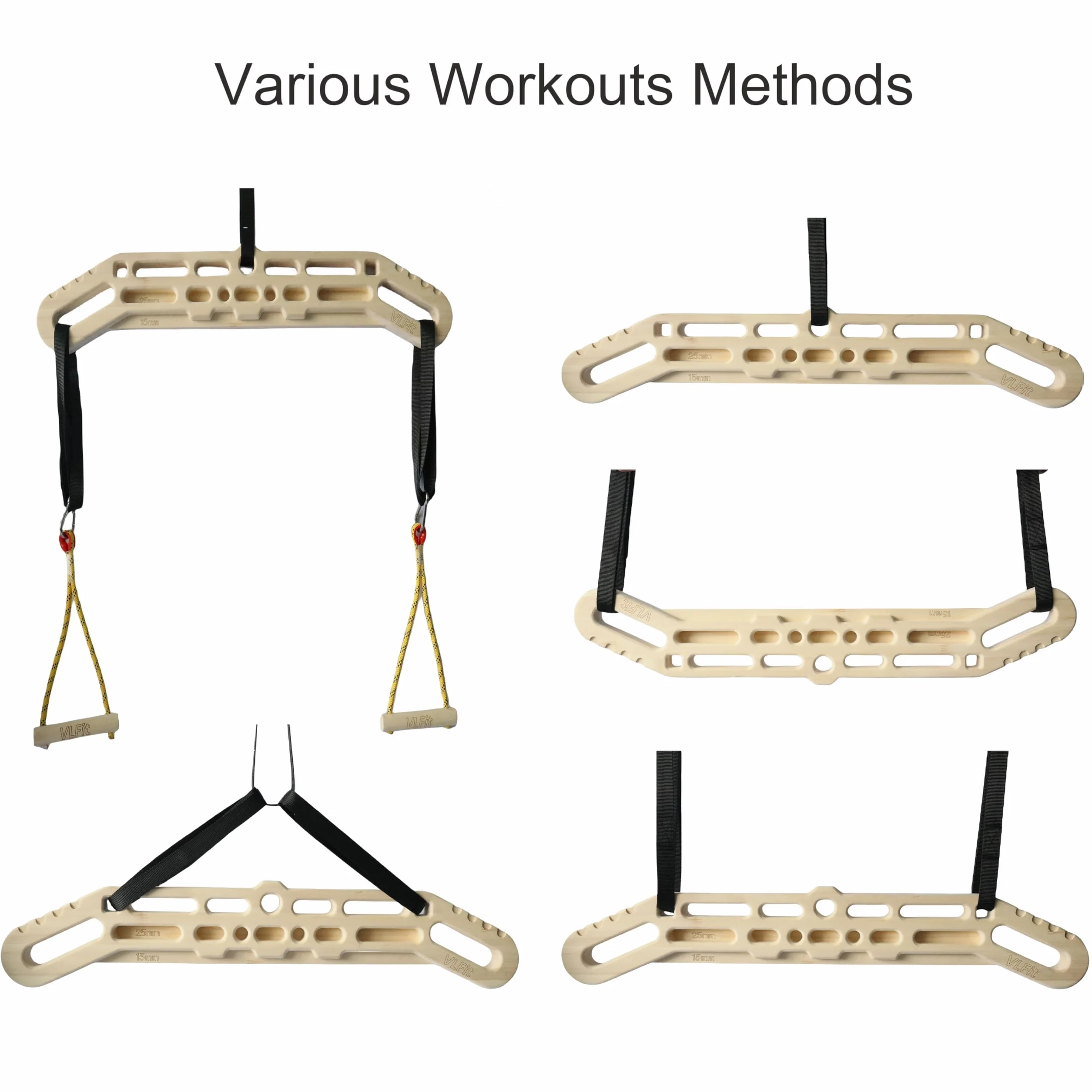 VLFit Hangbord en bois pour escalade, portable, planche d'entraînement des doigts