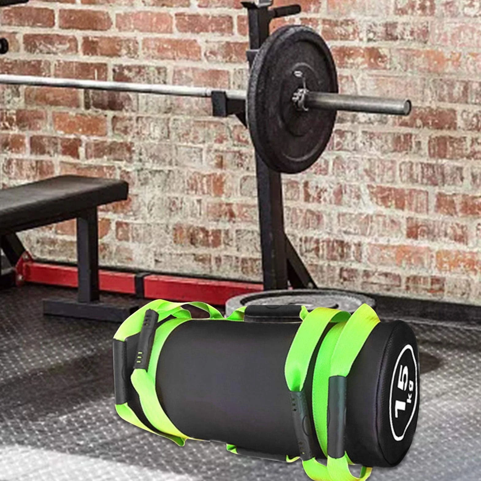 Sac Sable Fitness 15kg Réglable avec Poignées pour Haltérophilie Crossfit