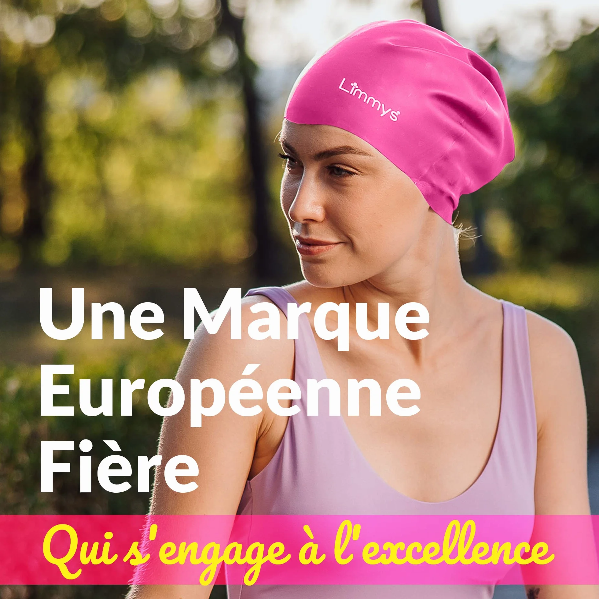 Limmys Bonnet de bain cheveux longs silicone extensible sans latex antidérapant