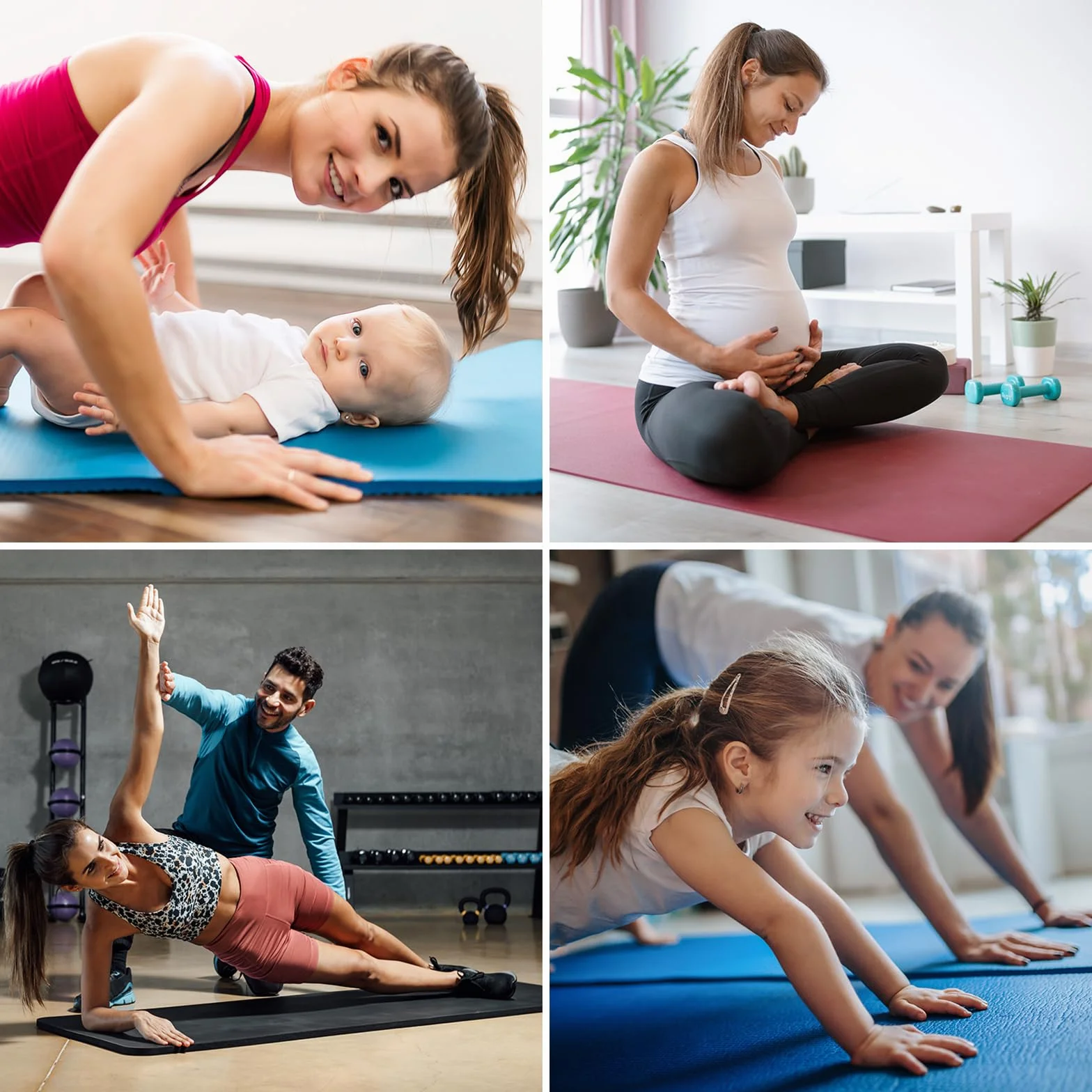 ALPIDEX Tapis de Yoga Épais 1,5 cm 3 Largeurs Antidérapant sans Phtalates Sangle Transport