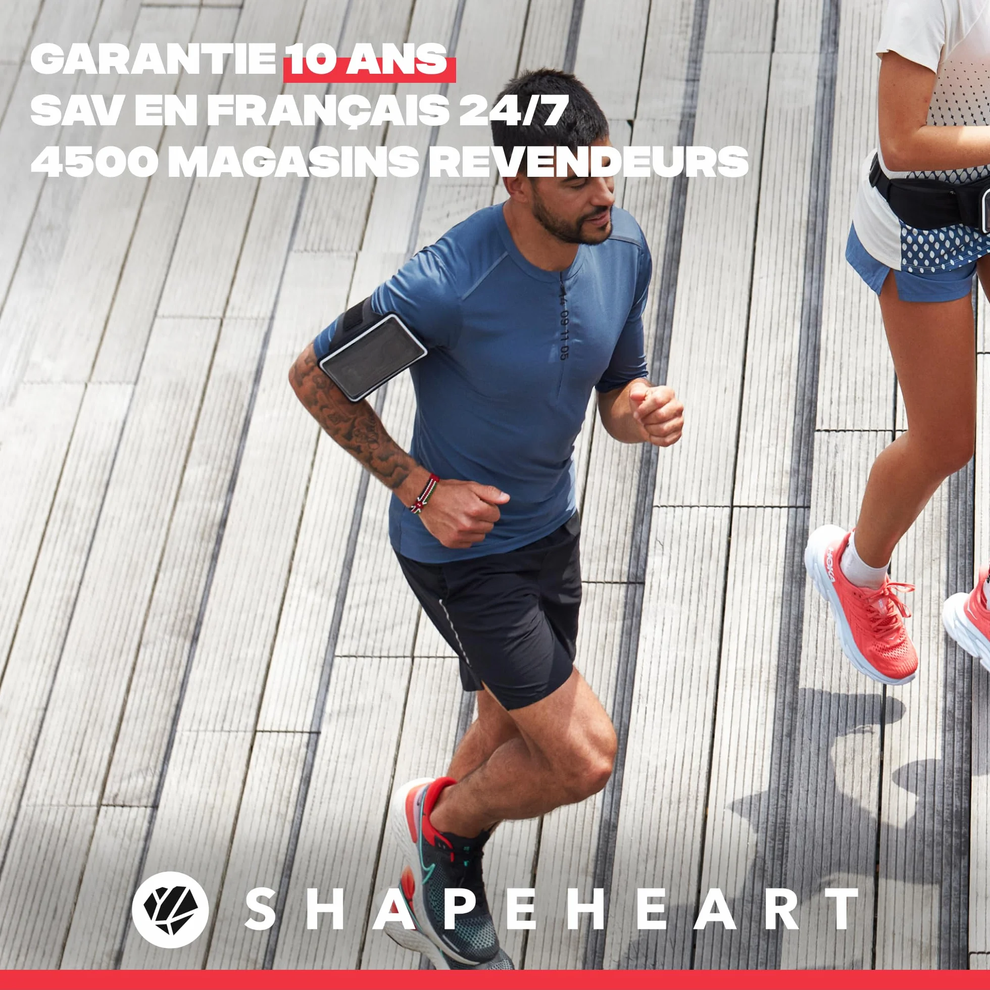 Shapeheart Ceinture Porte Dossard Running 3 Cordons Réglables 4 Passants Gels sans Épingle Crochet Clés Marathon Triathlon Trail