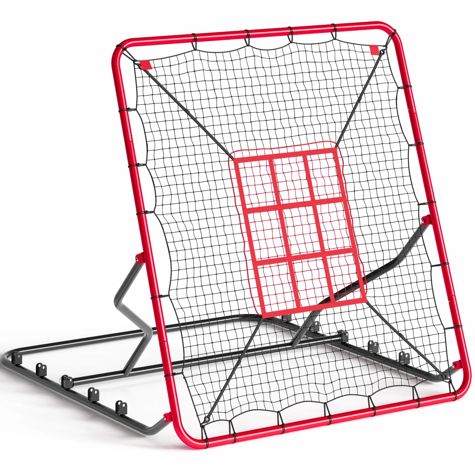 Filet De Rebond De Baseball 2 en 1, 9 Zones, Cadre en Acier Robuste, Angle Réglable