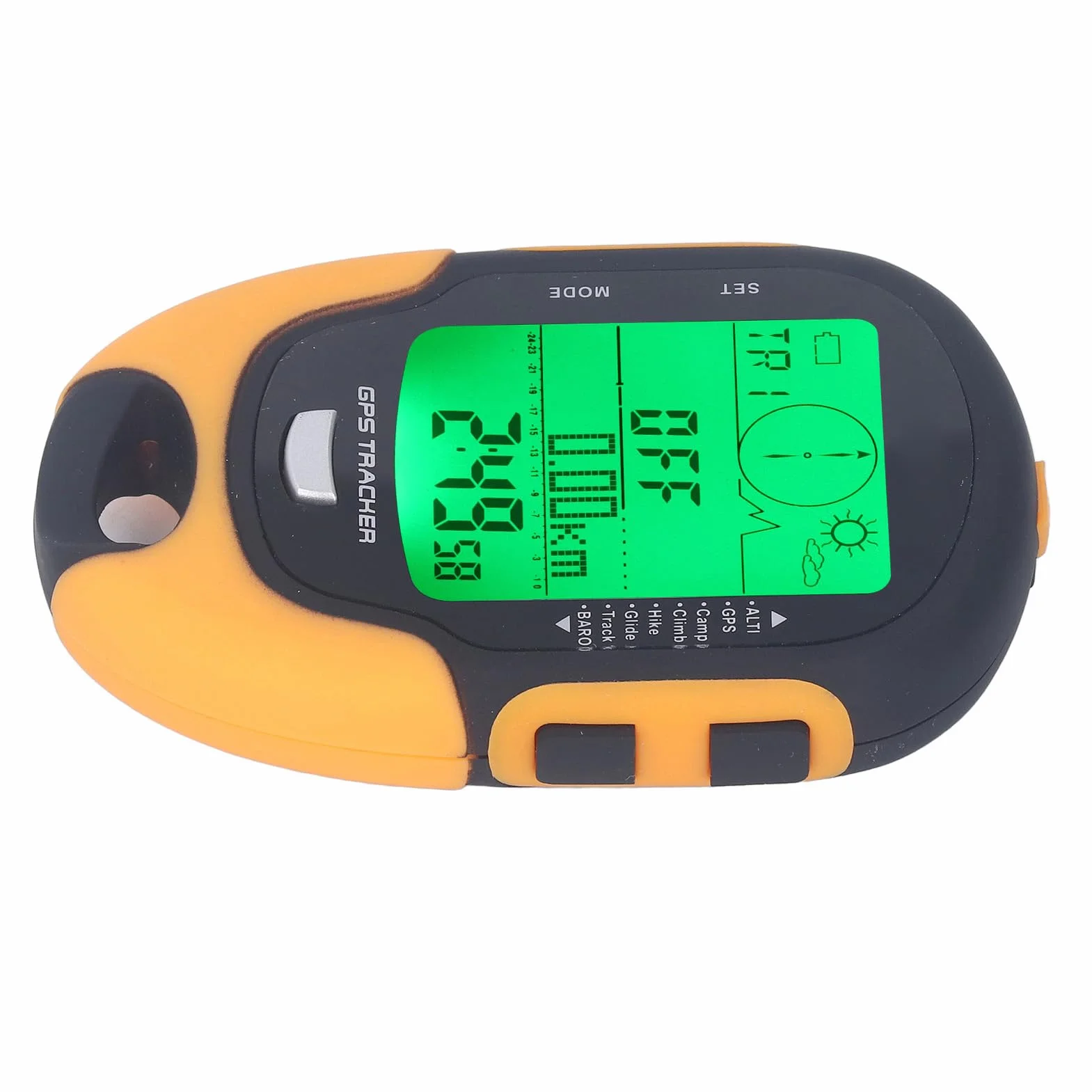 Baromètre GPS Altimètre Boussole Multifonctionnel Étanche IPX4 Thermomètre Météo Testeur de Pression Barométrique LED