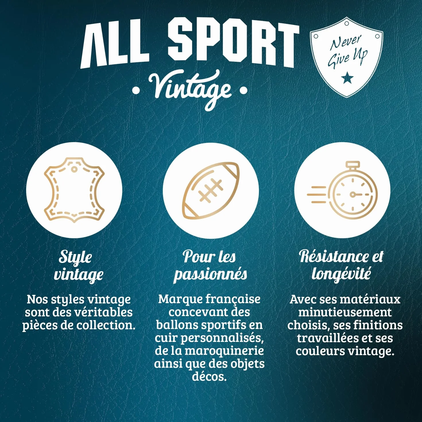 Ballon Football Américain Cuir Vachette Cousu Main Marque Française