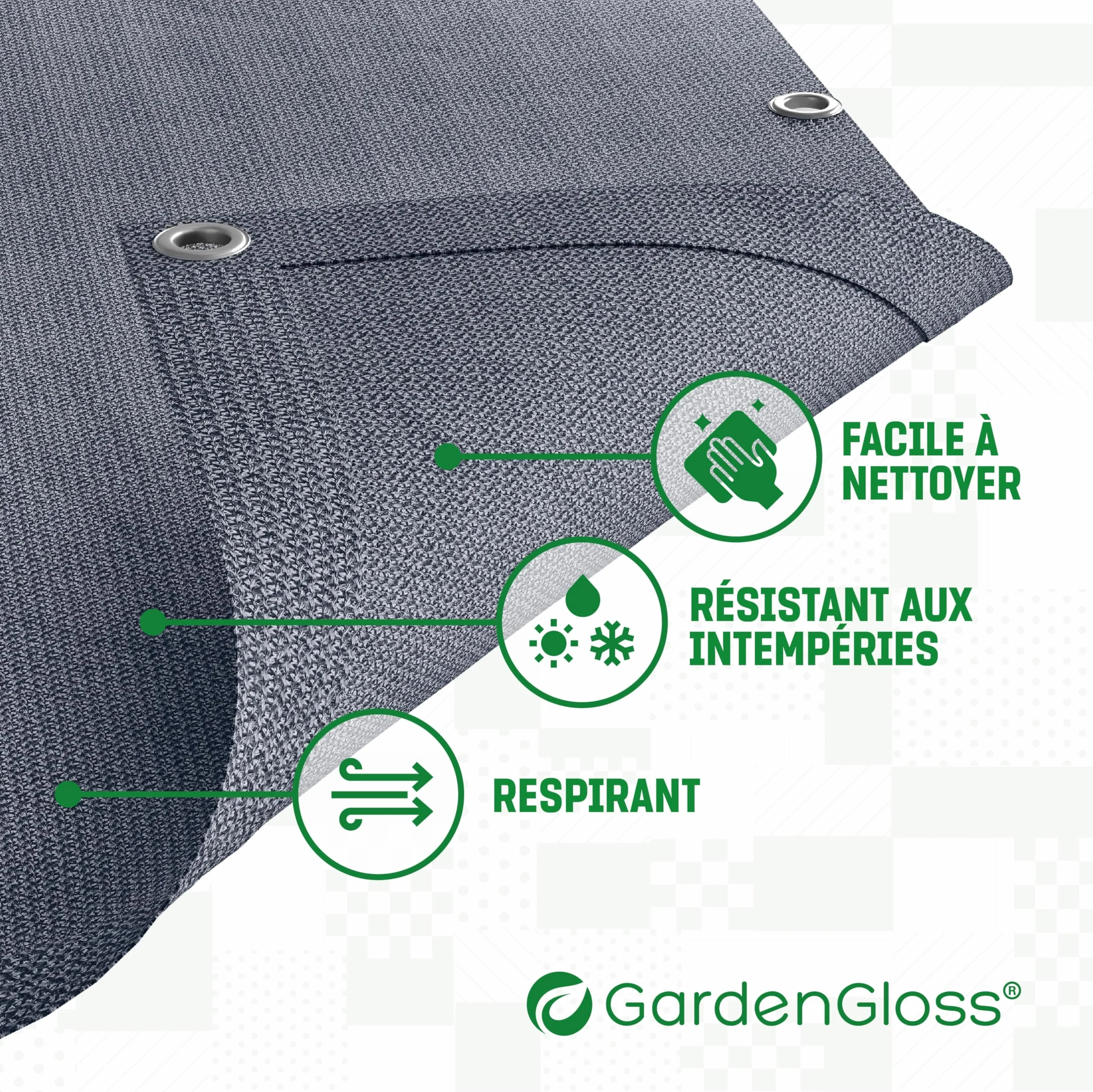 Tapis de Préau Imperméable Extérieur avec Piquets et Sac de Transport