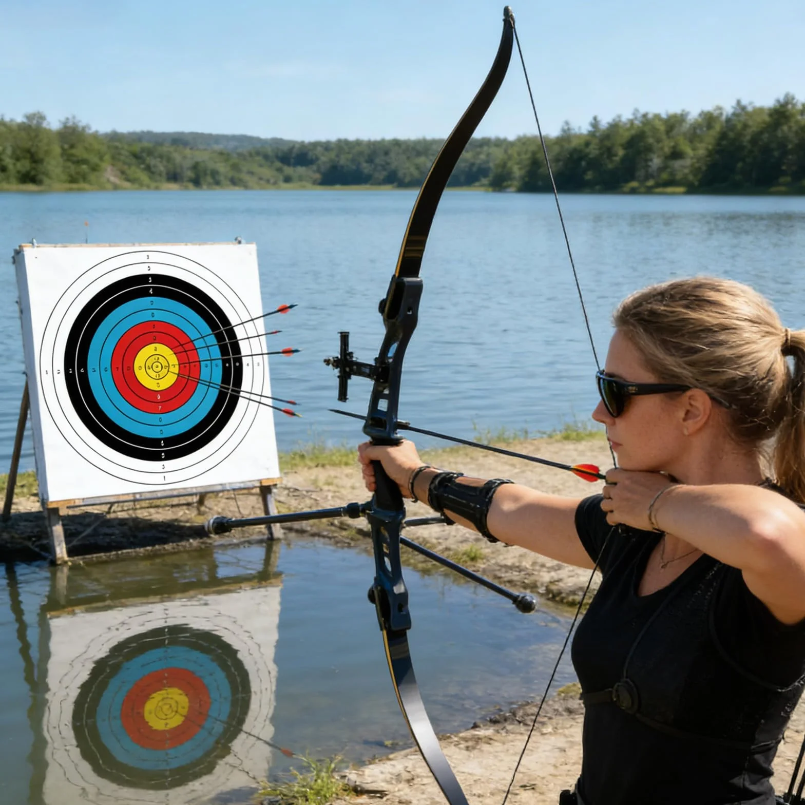 Archery Target Face Lot de 20 Disques 60×60 cm 10 Anneaux Papier d'Entraînement Tir à l'Arc
