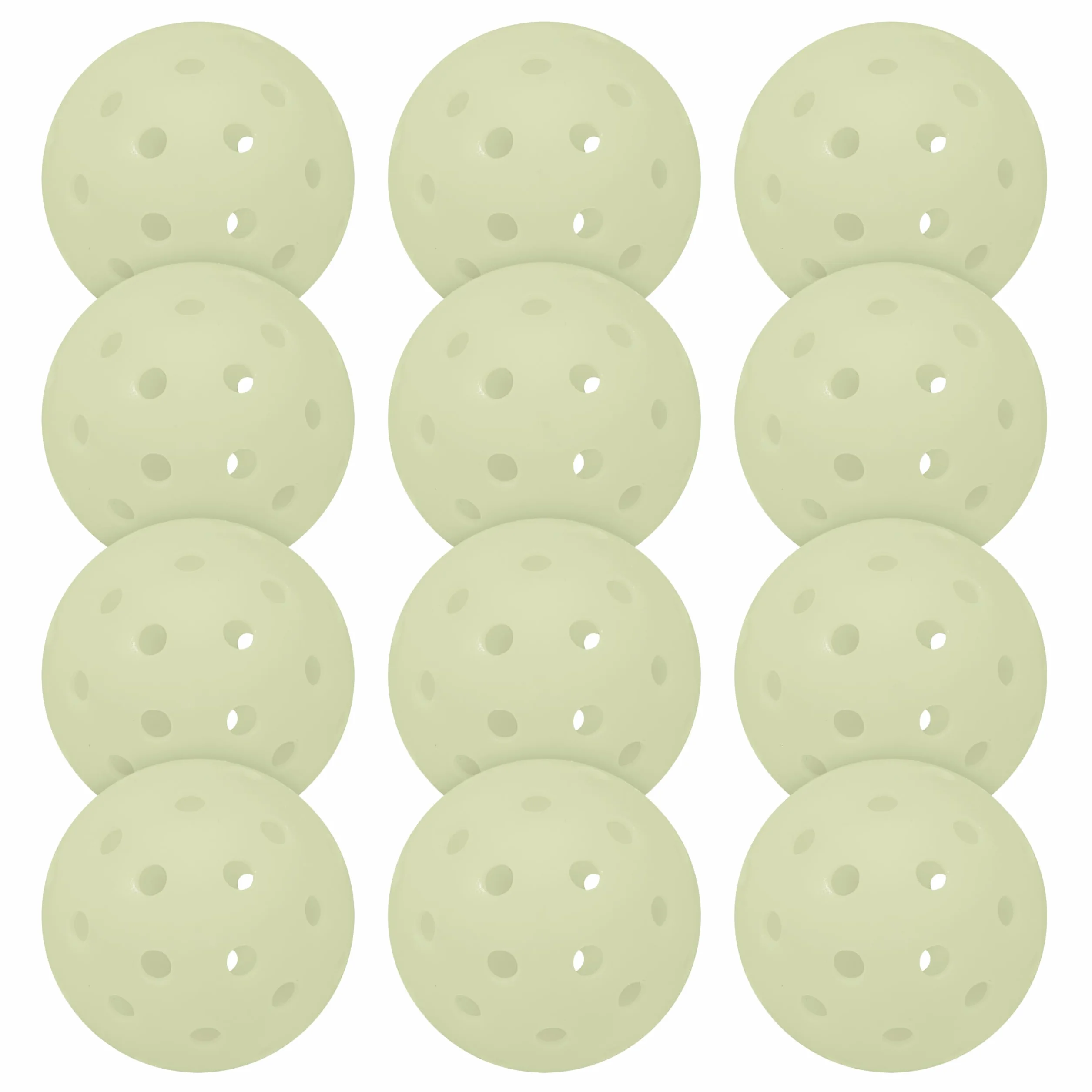 Franklin Sports Balles de Pickleball Phosphorescentes Lot de 12 Extérieures Vert