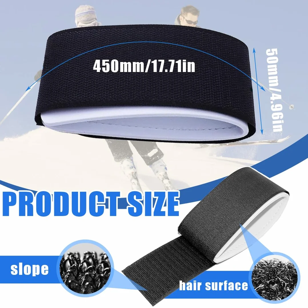 Sangle de Ski NHQ 6 Pièces, Dispositif Retenue Frein Ski, Attache Ski Nylon Réglable pour Snowboard