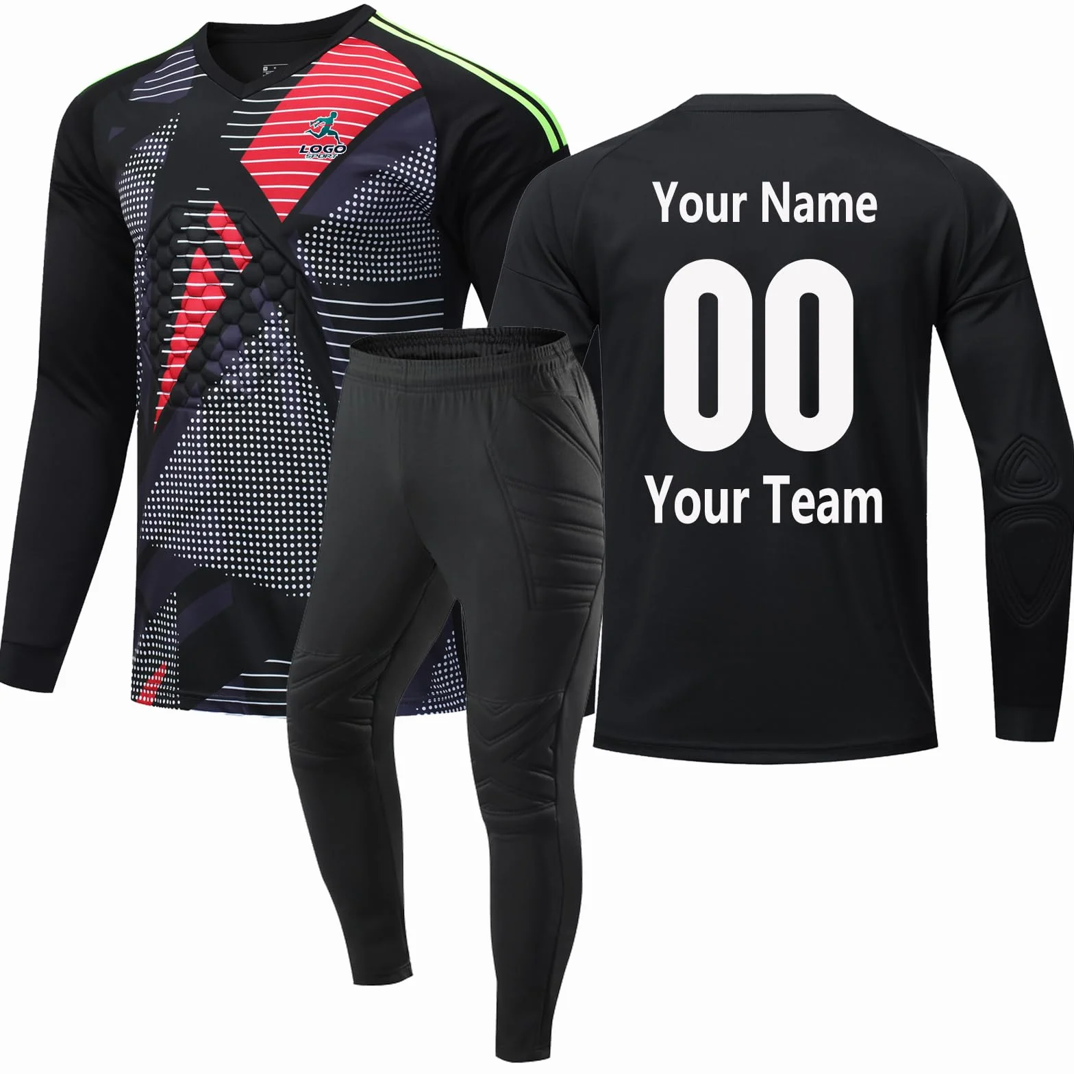 Uniformes de Gardien de But Personnalisés Maillot Adulte Sweat-Shirt Éponge