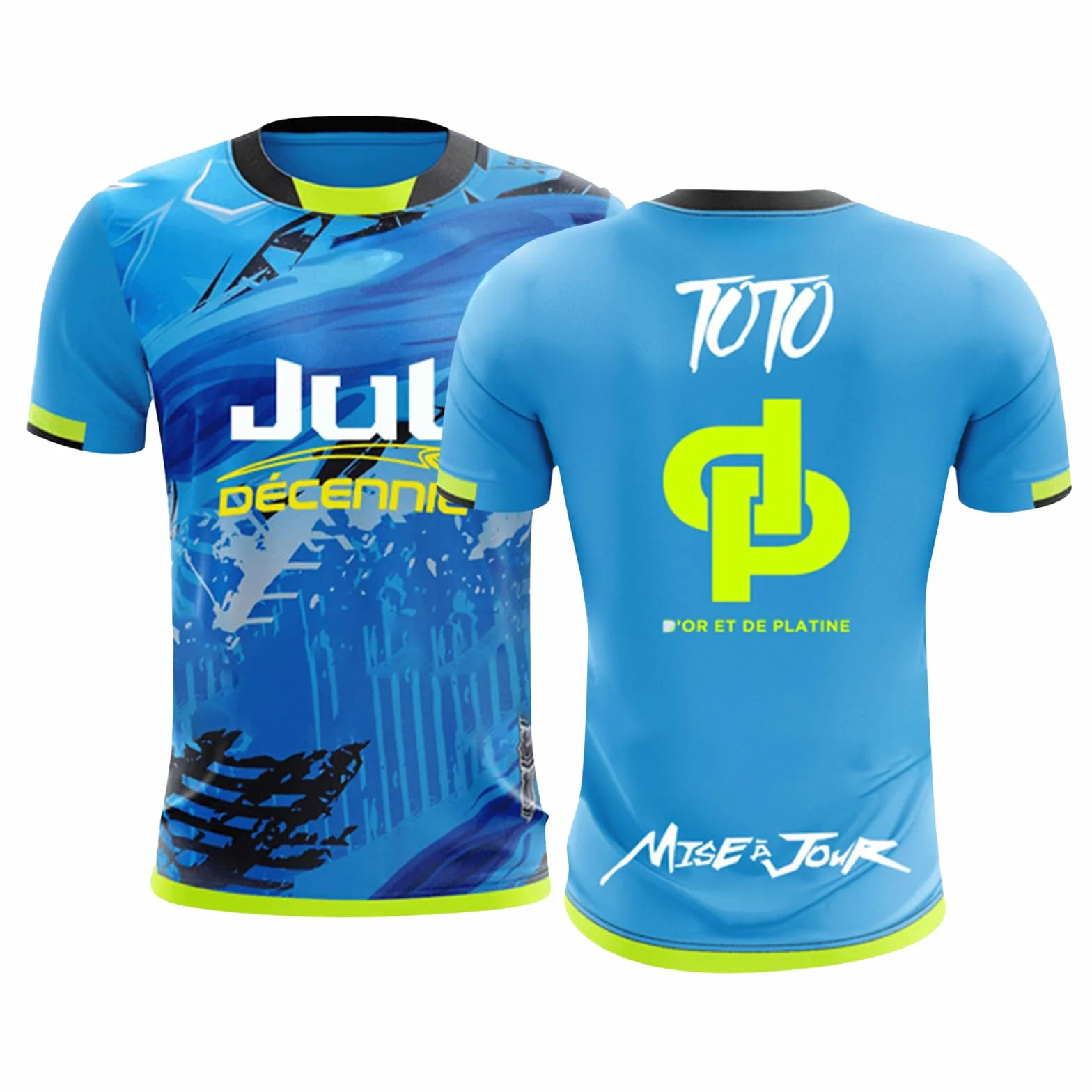 JUL Maillot de Foot Enfant Adulte Hommes Femmes avec Nom Numéro T Shirt Football Streetwear Sport