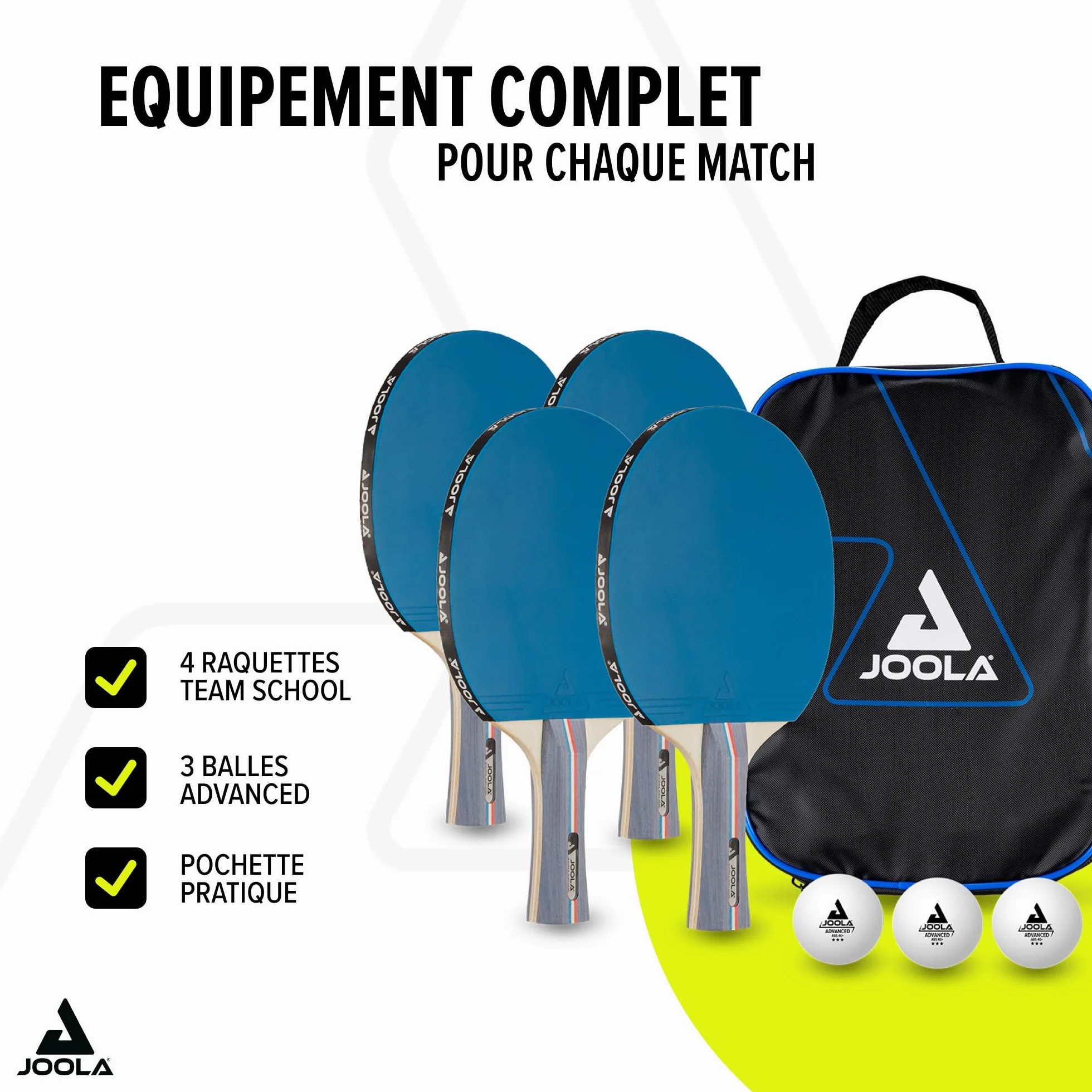 JOOLA Set de Raquettes de Ping Pong TEAM SCHOOL