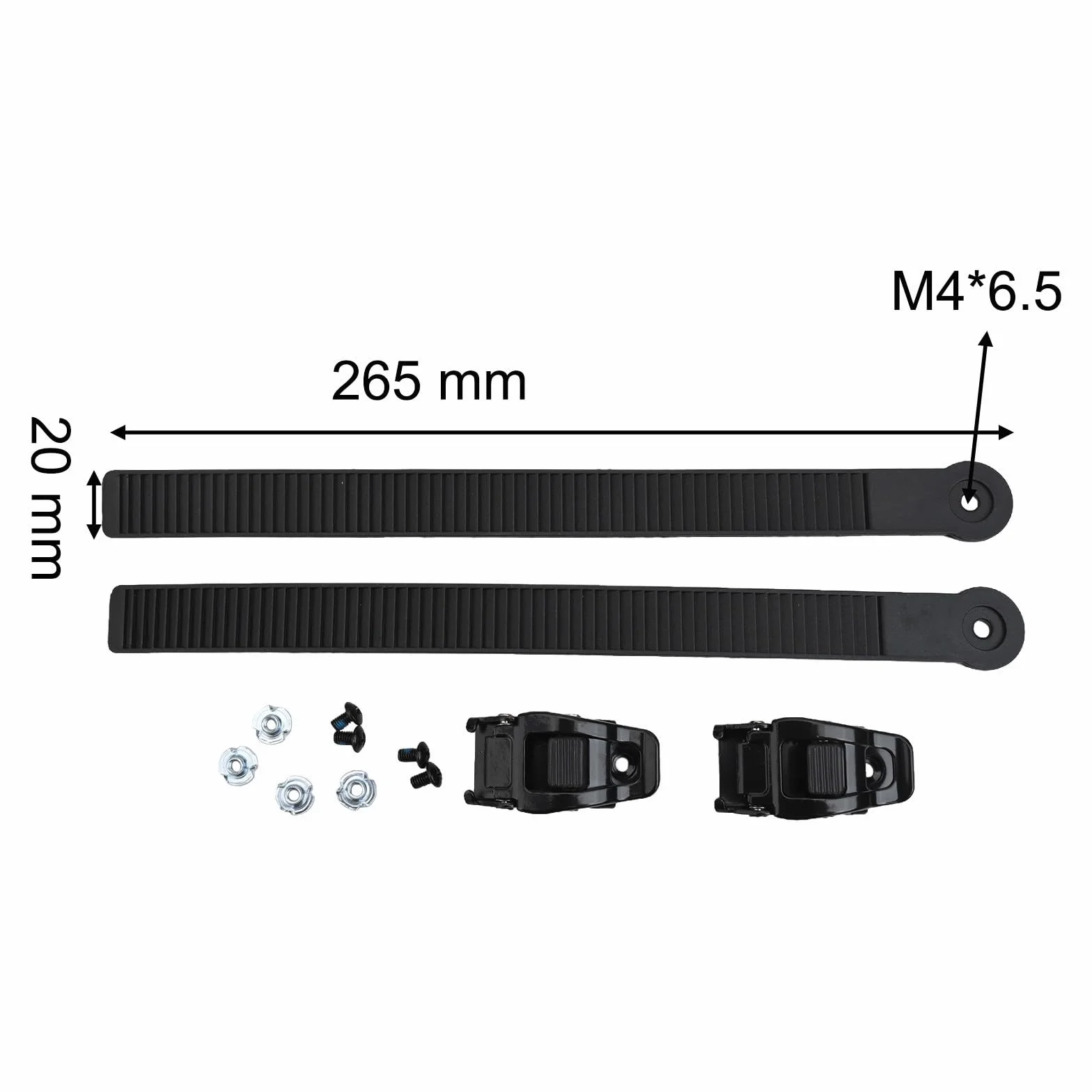 Sangle de cheville en nylon pour snowboard et patins à roulettes 265 x 20 mm