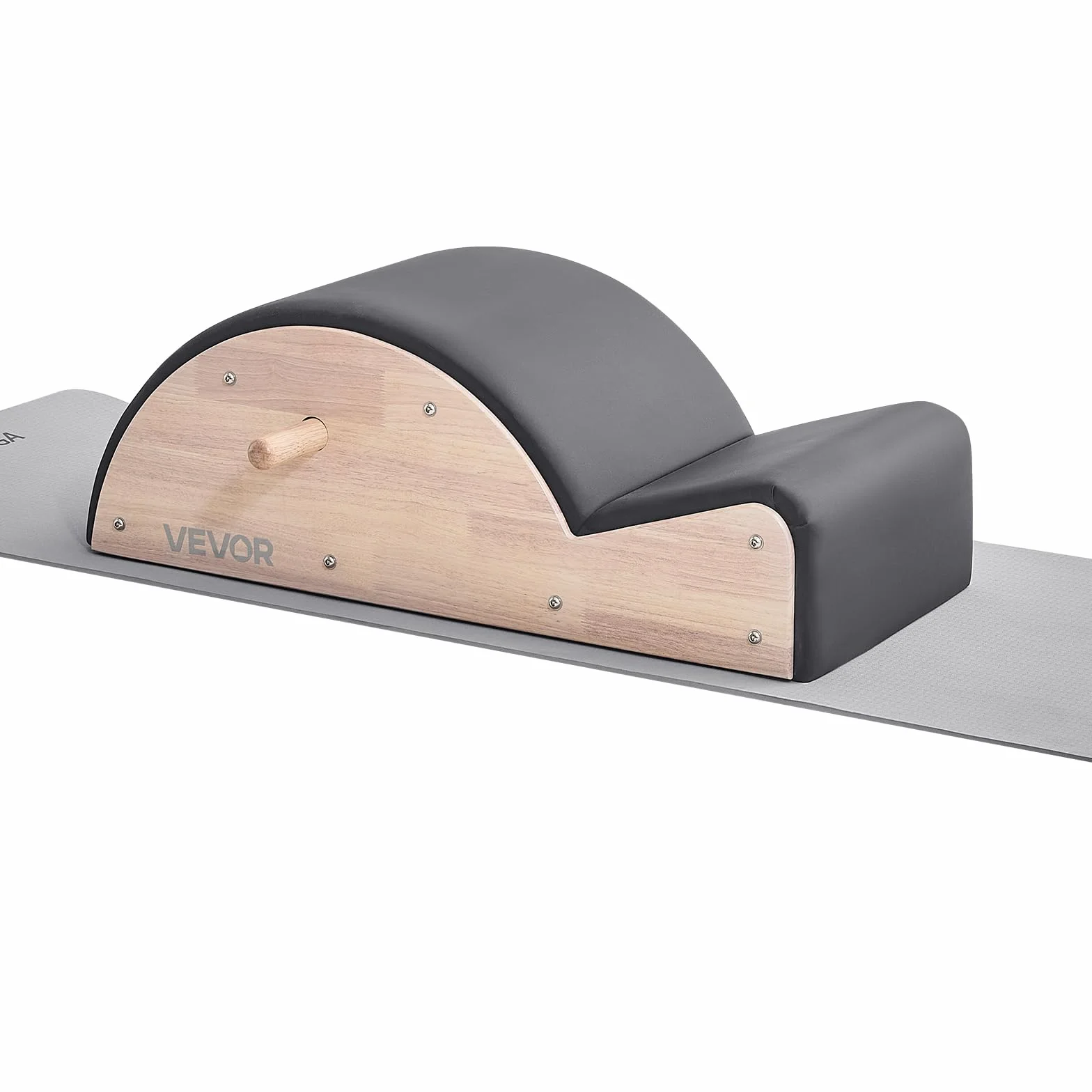 VEVOR Correcteur de Colonne Vertébrale Pilates, Arc Pilates en Bois d'Hévéa, Accessoire Yoga, Exercices Équilibre Étirement Renforcement Tronc