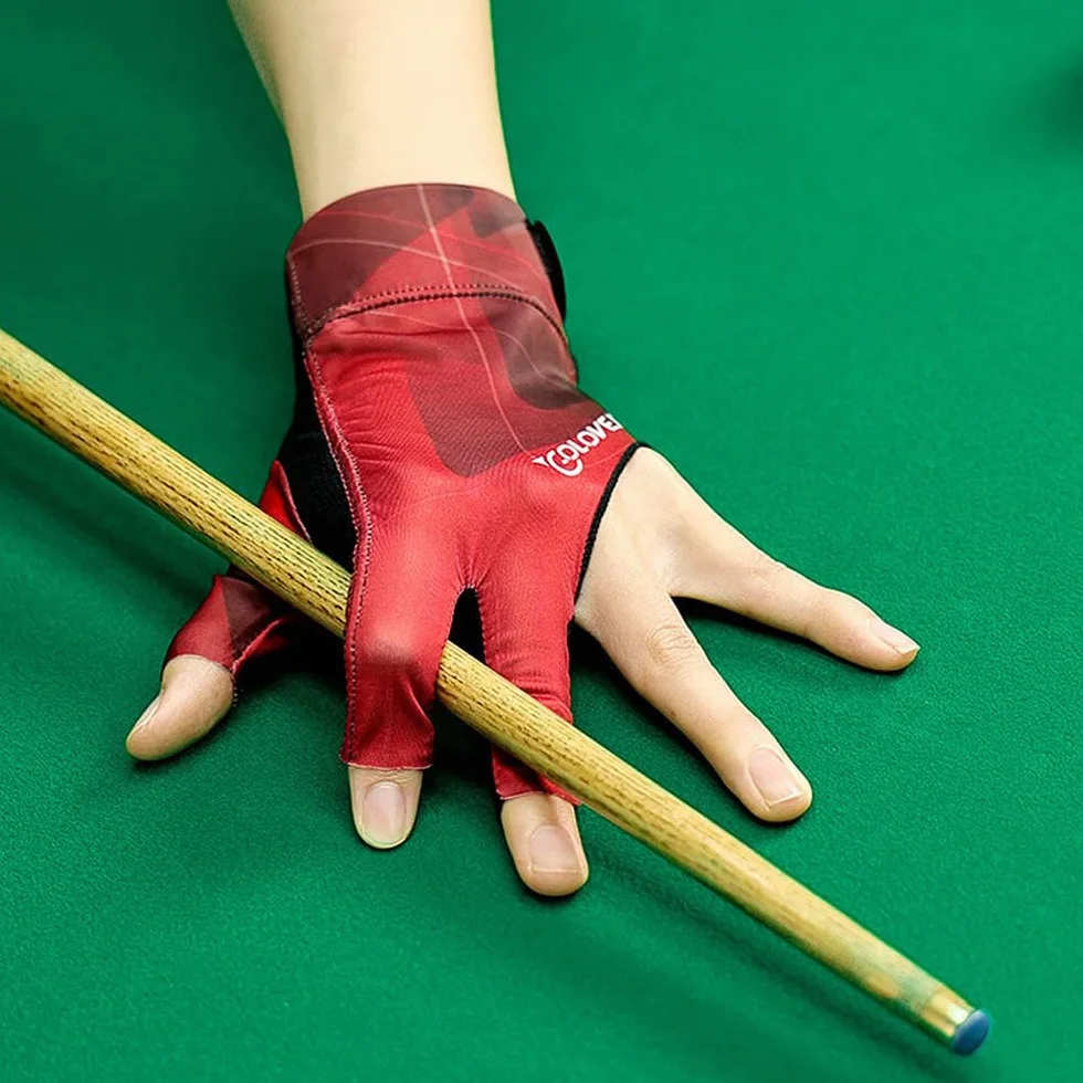 Gants de Billard 3 Doigts Snooker pour Main Gauche Professionnel Accessoires Homme Femme