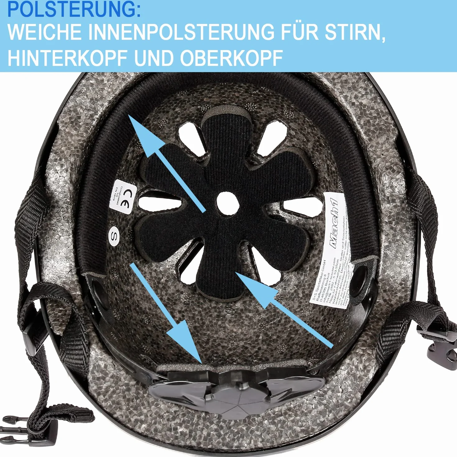 Mach1 Casque de skate noir mat – Casque pour skateboard, BMX, longboard, patins à roulettes, vélo