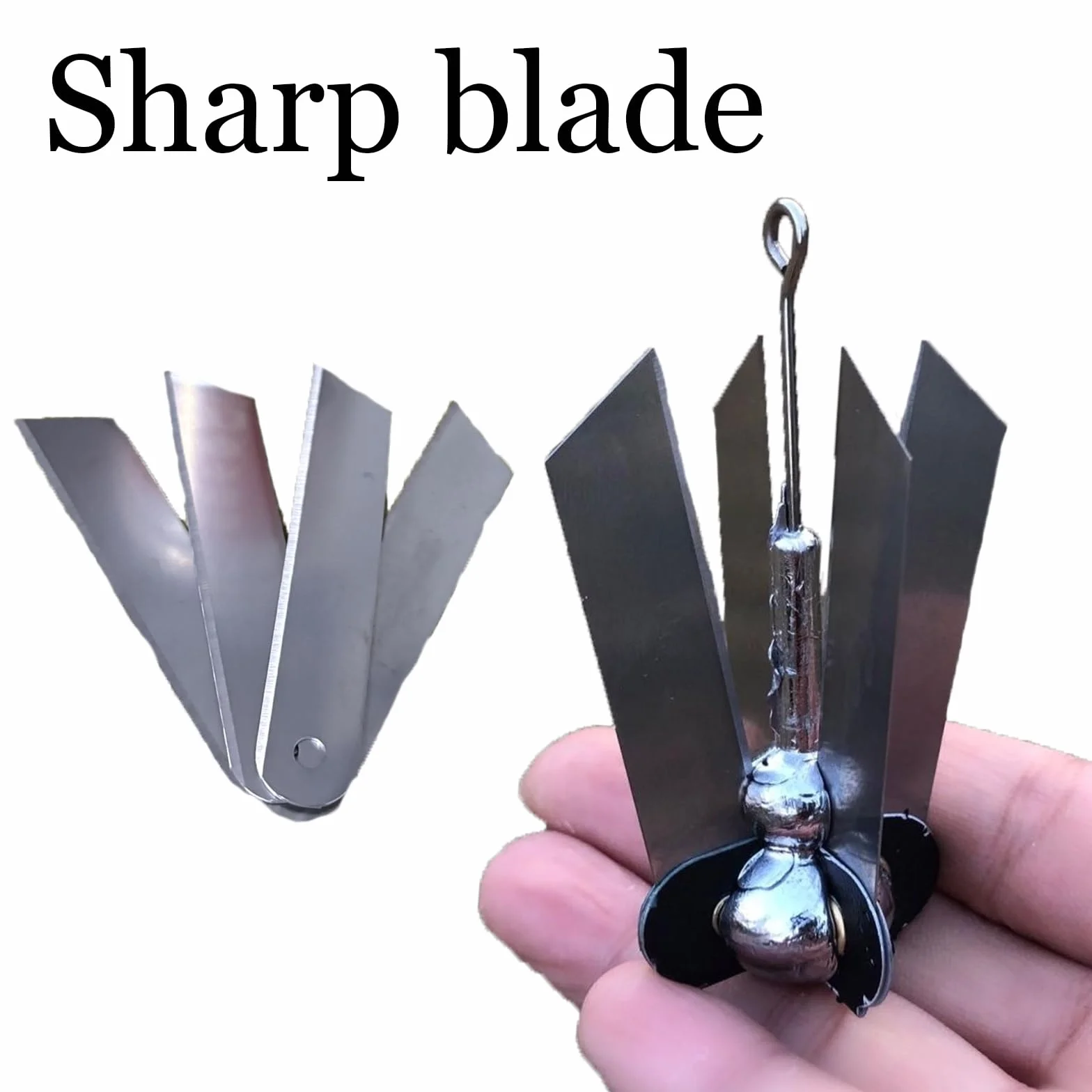 Couteau à Herbe d'Eau de Pêche, Outil de Désherbage Pliable en Acier Inoxydable Antirouille
