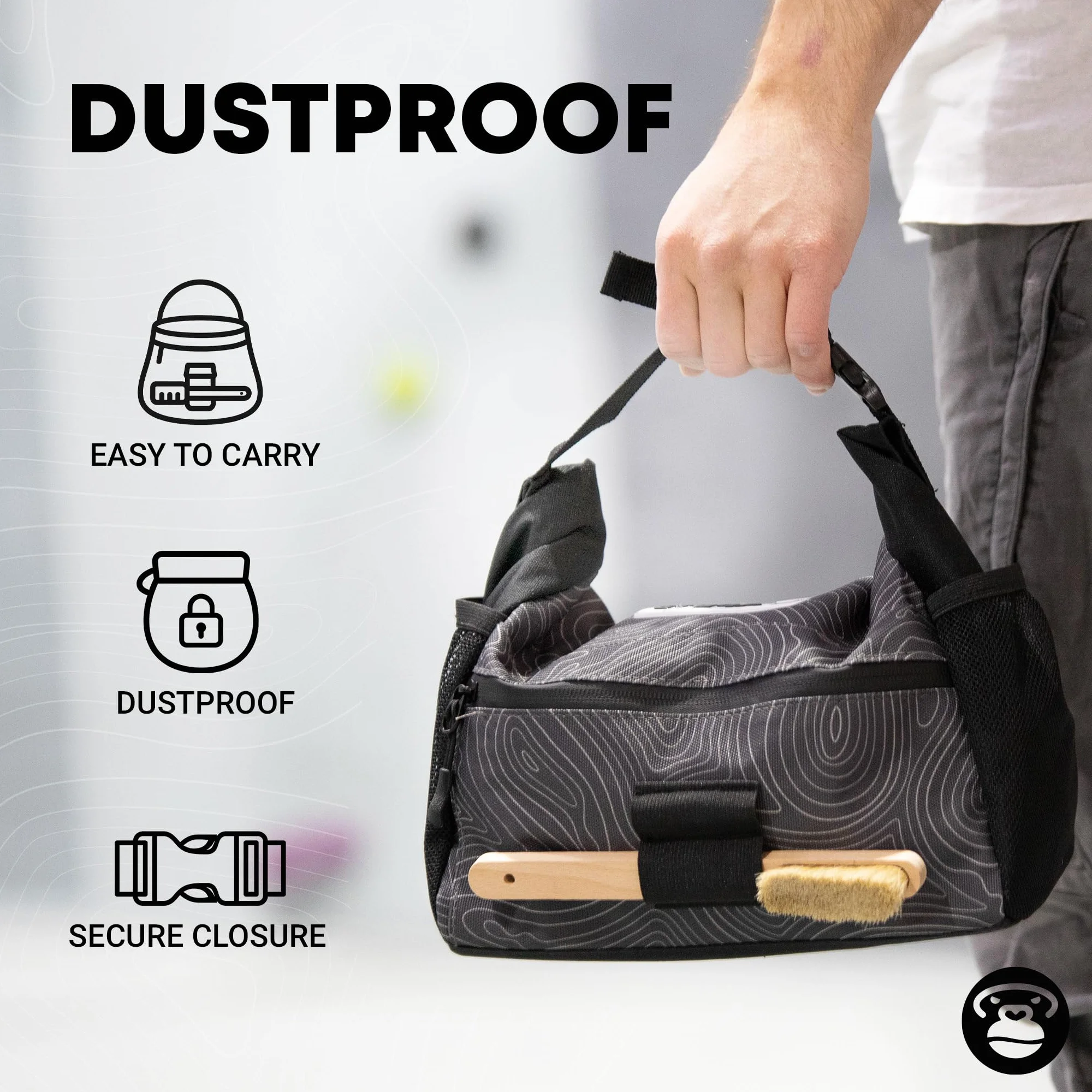 Lot de Chalkbag Sac à Chalque Brosse Boulder Craie Ensemble Individuel Cadeau Escalade