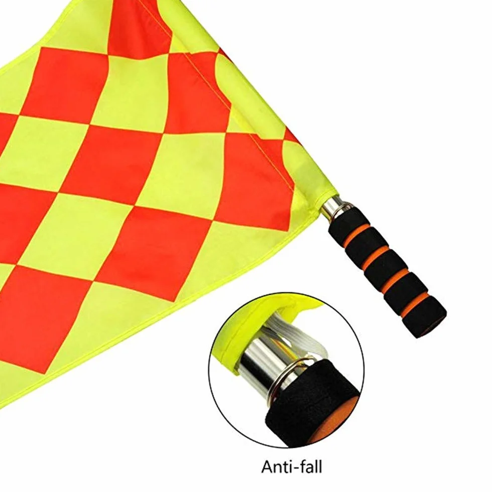 Drapeau de la Patrouille Drapeau de Corner Drapeau de Touche pour Arbitre de Football - 2 Pièces
