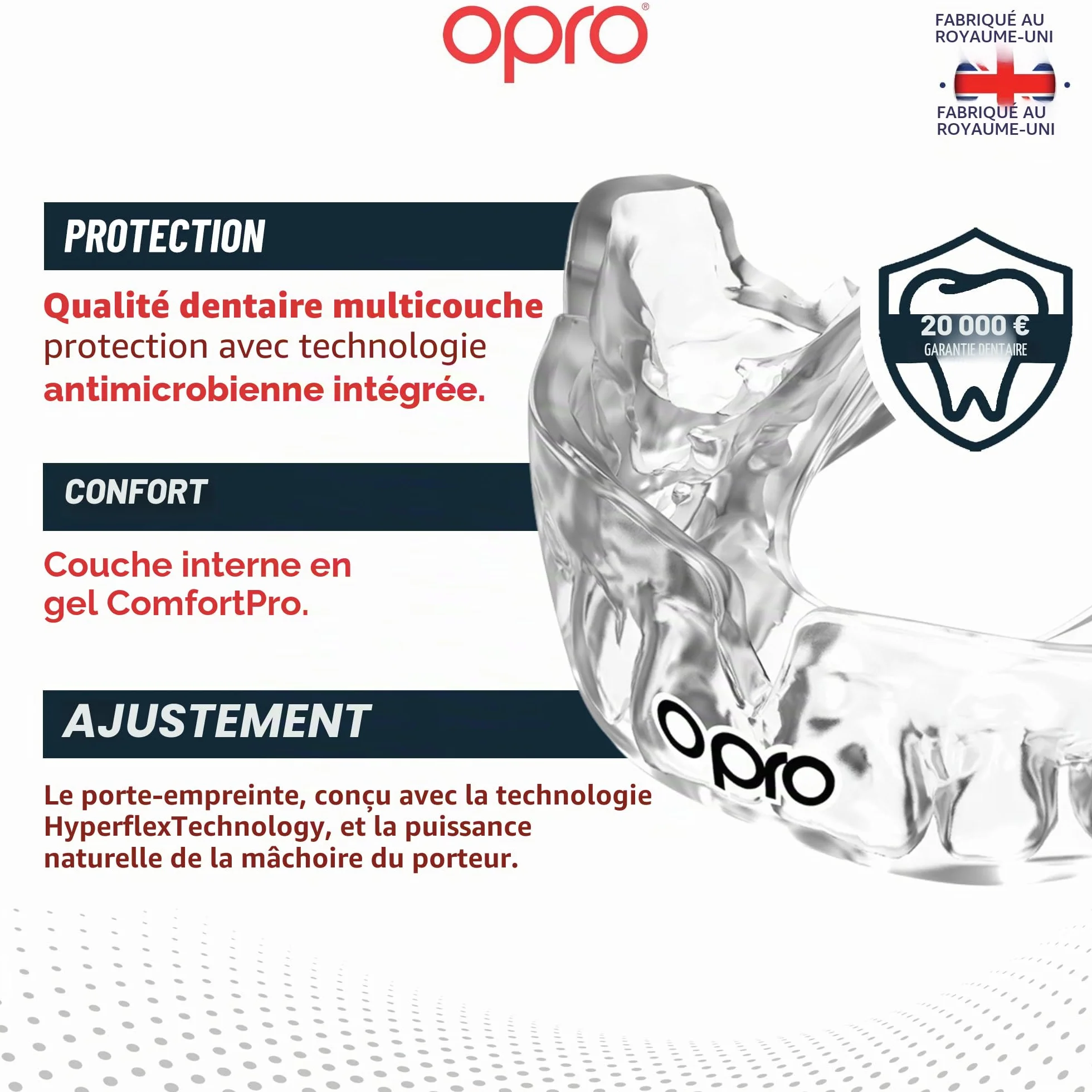 OPRO Protège-Dents Instant Custom-Fit Professionnel Adultes Enfants Boxe MMA Rugby Hockey Moulage Rapide