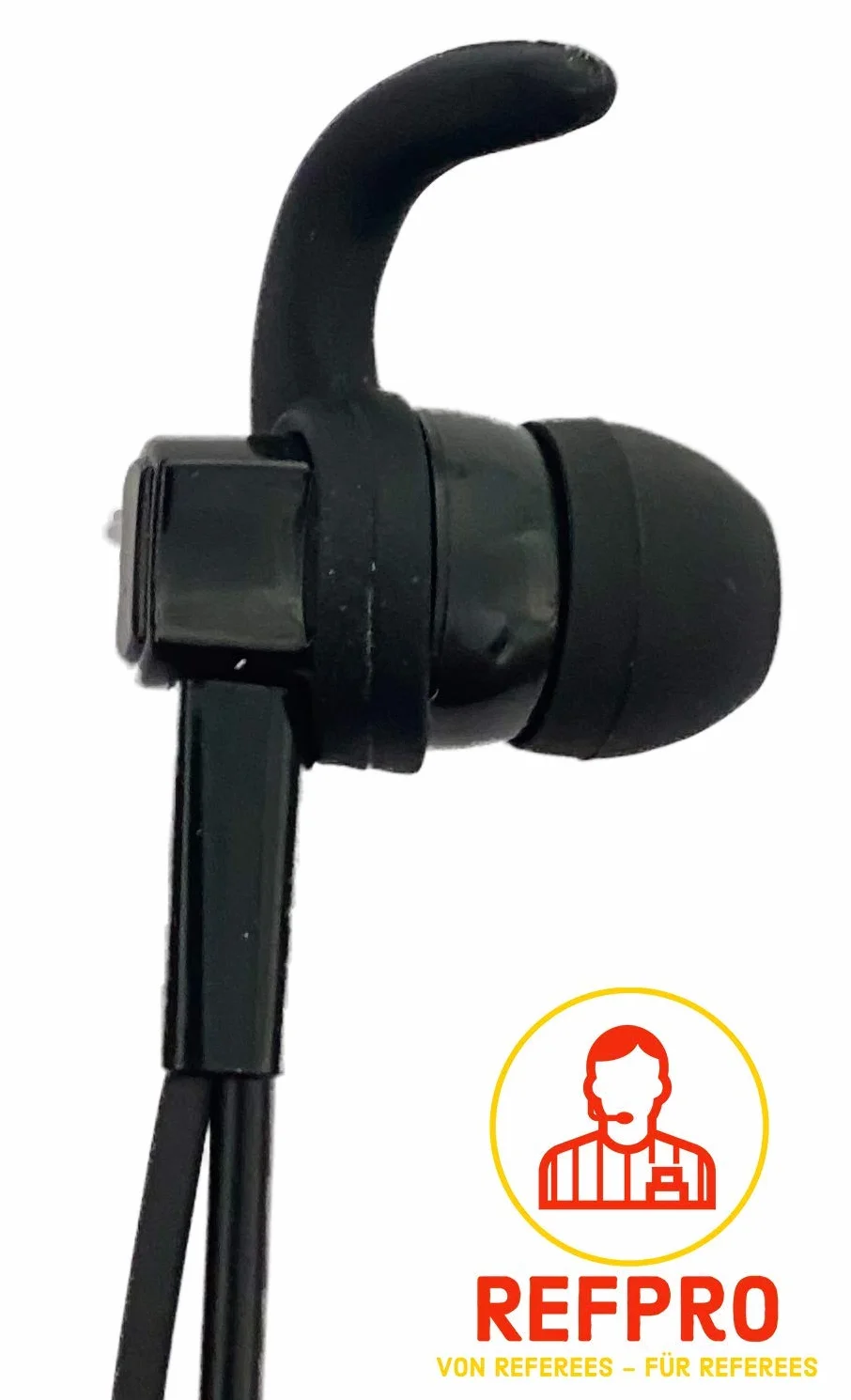 Écouteurs intra-auriculaires pour arbitre avec microphone - Tailles réglables - Résistant