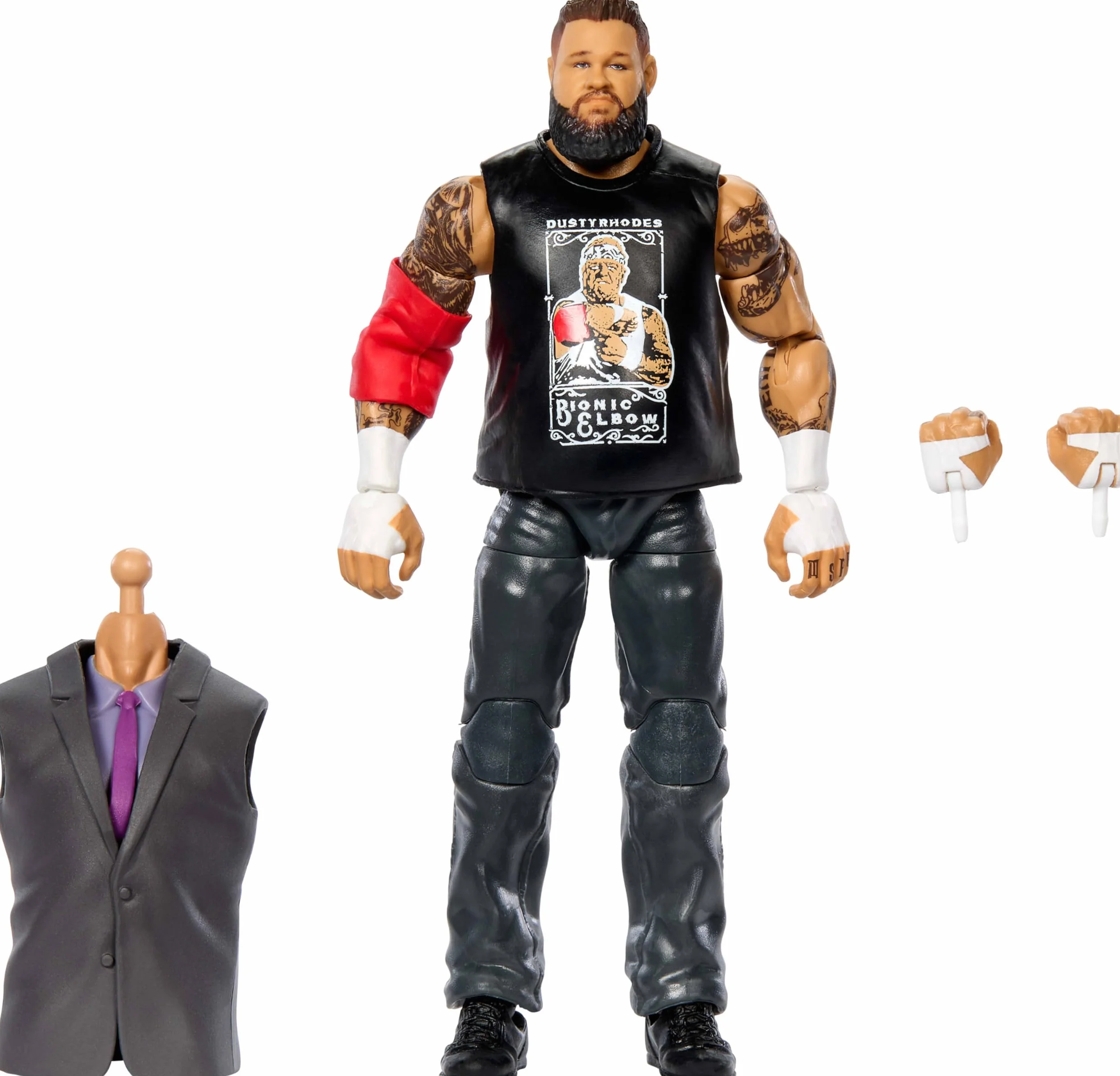 Mattel WWE Elite Collection Figurine Kevin Owens Mains Interchangeables Pièces Construction