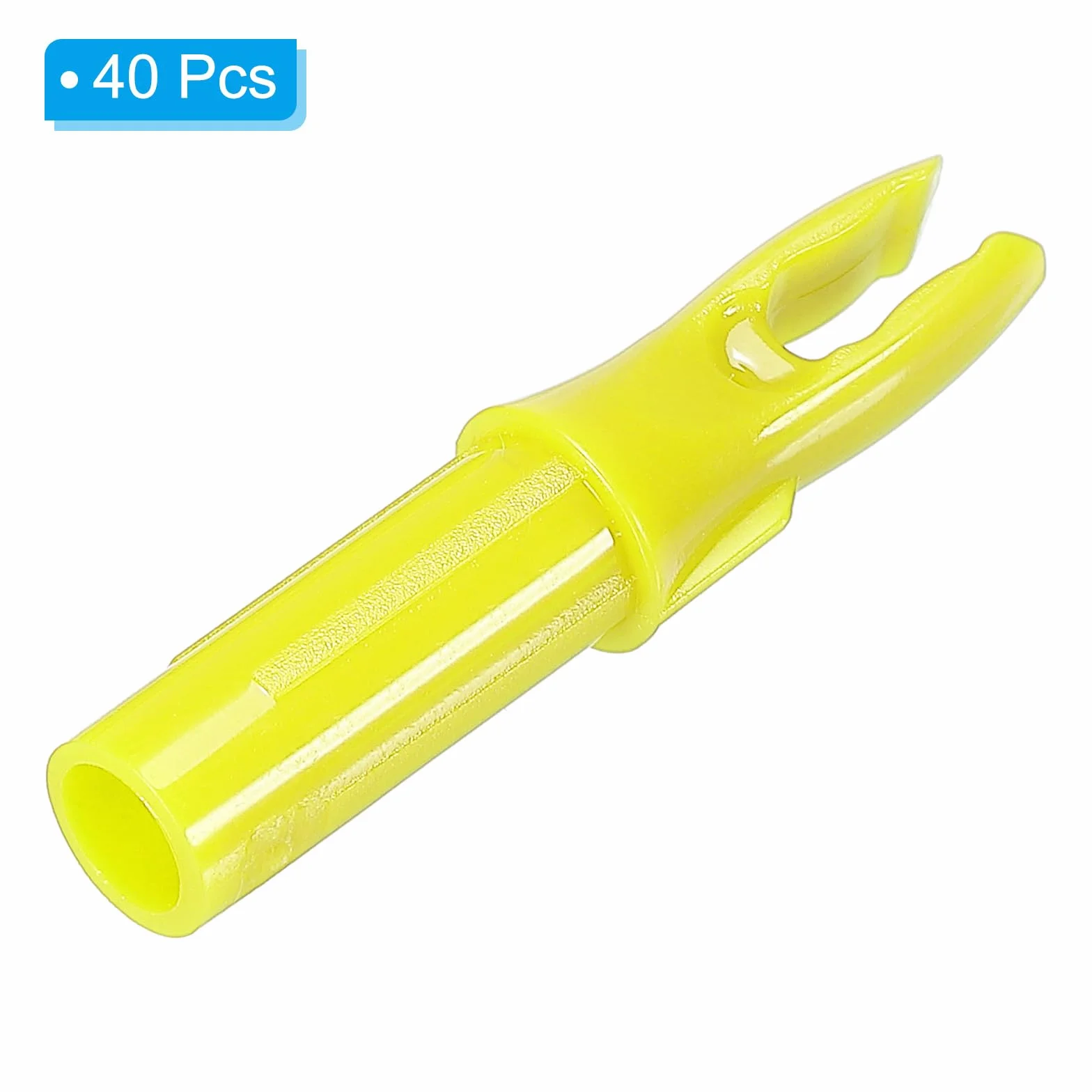 PATIKIL Tir Arc Flèche Encoches 6.2mm 0.244" 40 Paquet Insére Flèche Encoche Remplacement pour Tournage, Jaune