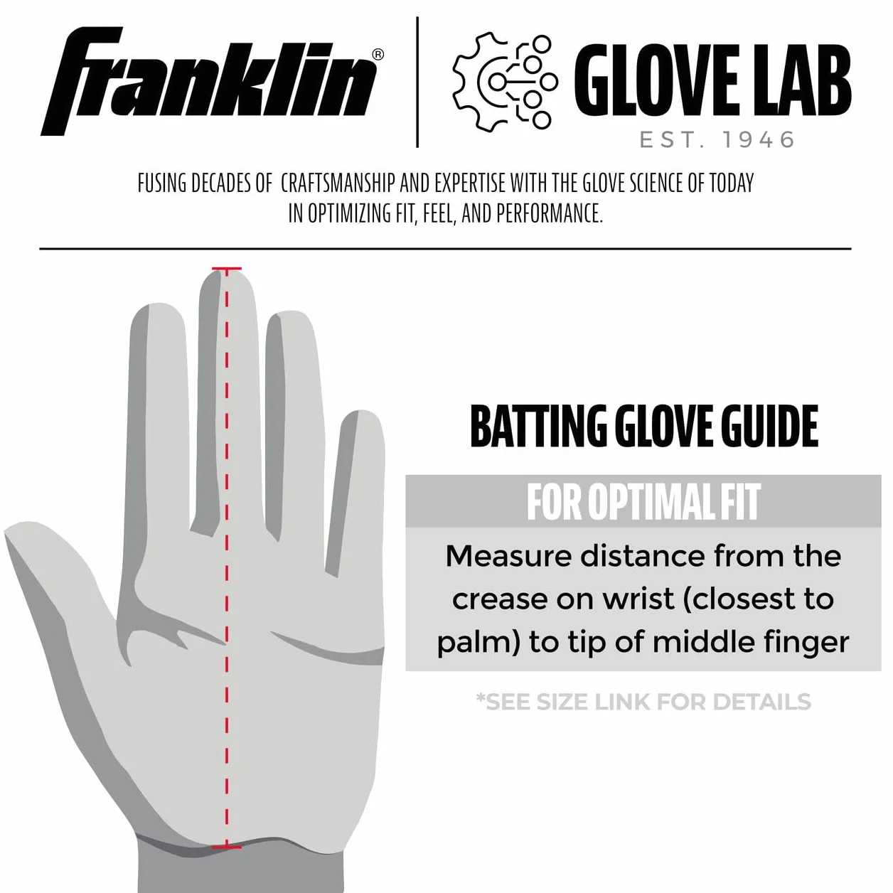 Franklin Sports MLB Digitek Gants de Baseball Noir Taille S
