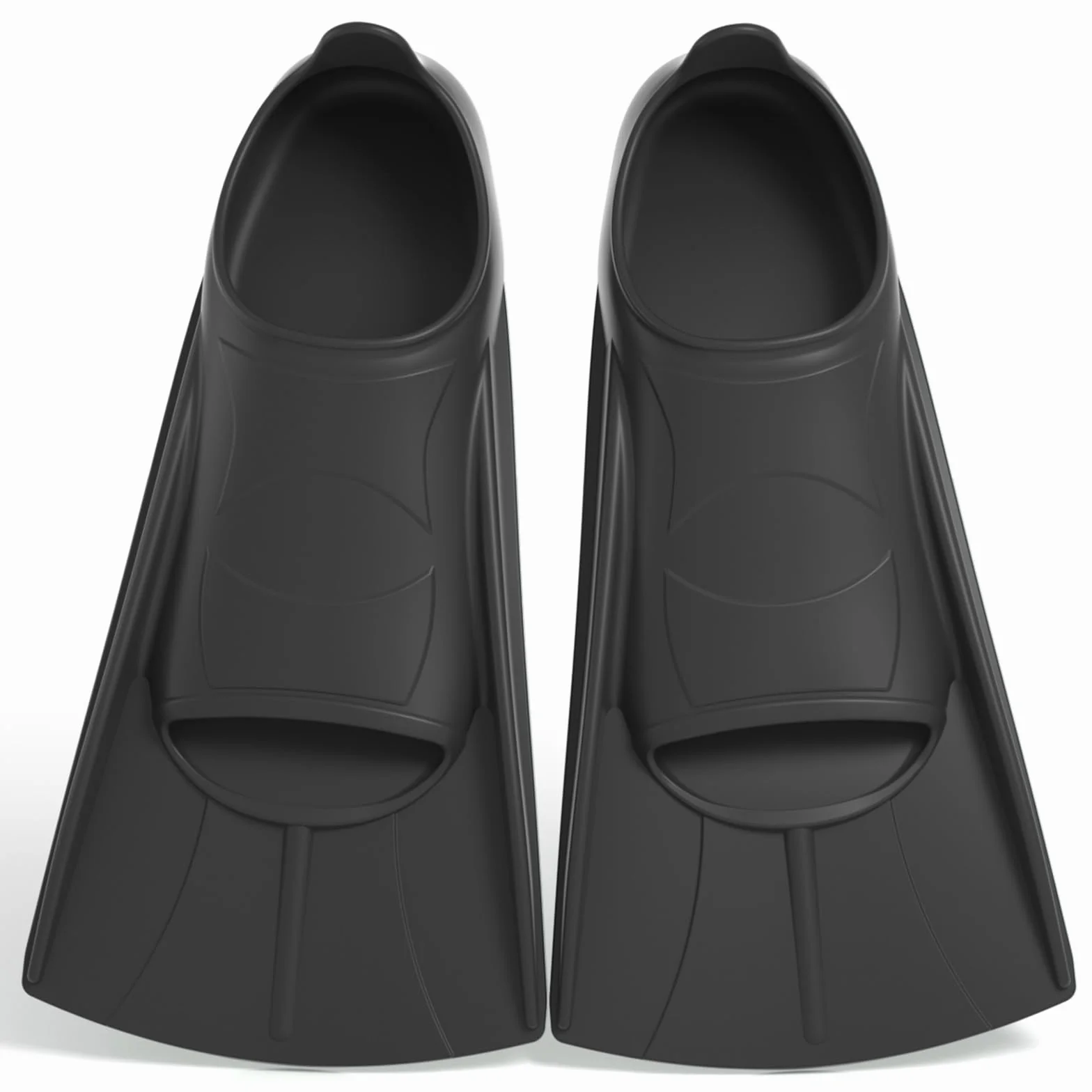 Palmes de Natation en Silicone pour Enfants et Adultes, Courtes et Confortables