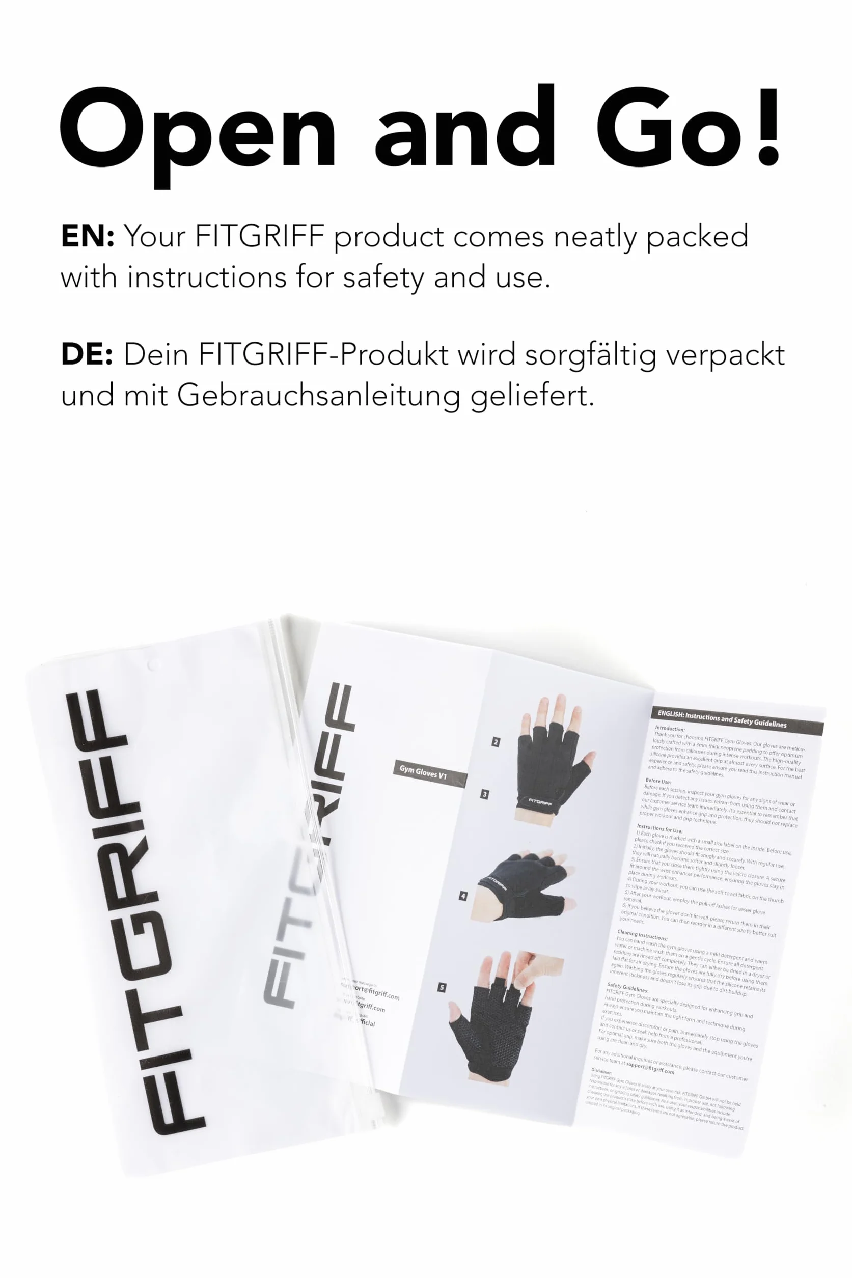 Fitgriff® Gants Musculation Homme Femme Rembourré - Gants de Gym Fitness Sport