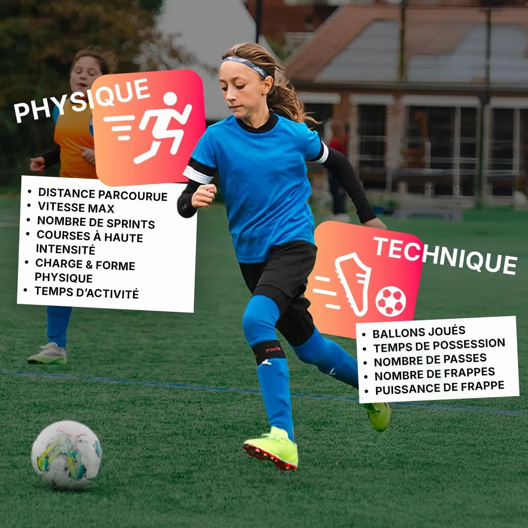 Footbar Meteor Tracker d'activité Football Analyse Statistique Performance Style de Jeu Compatible iOS Android
