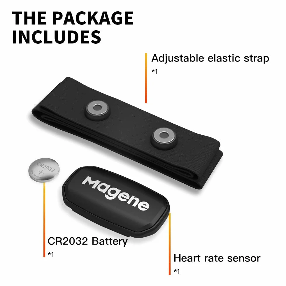 Magene H303 Heart Rate Monitor Chest Strap Ant+ Bluetooth iOS Android