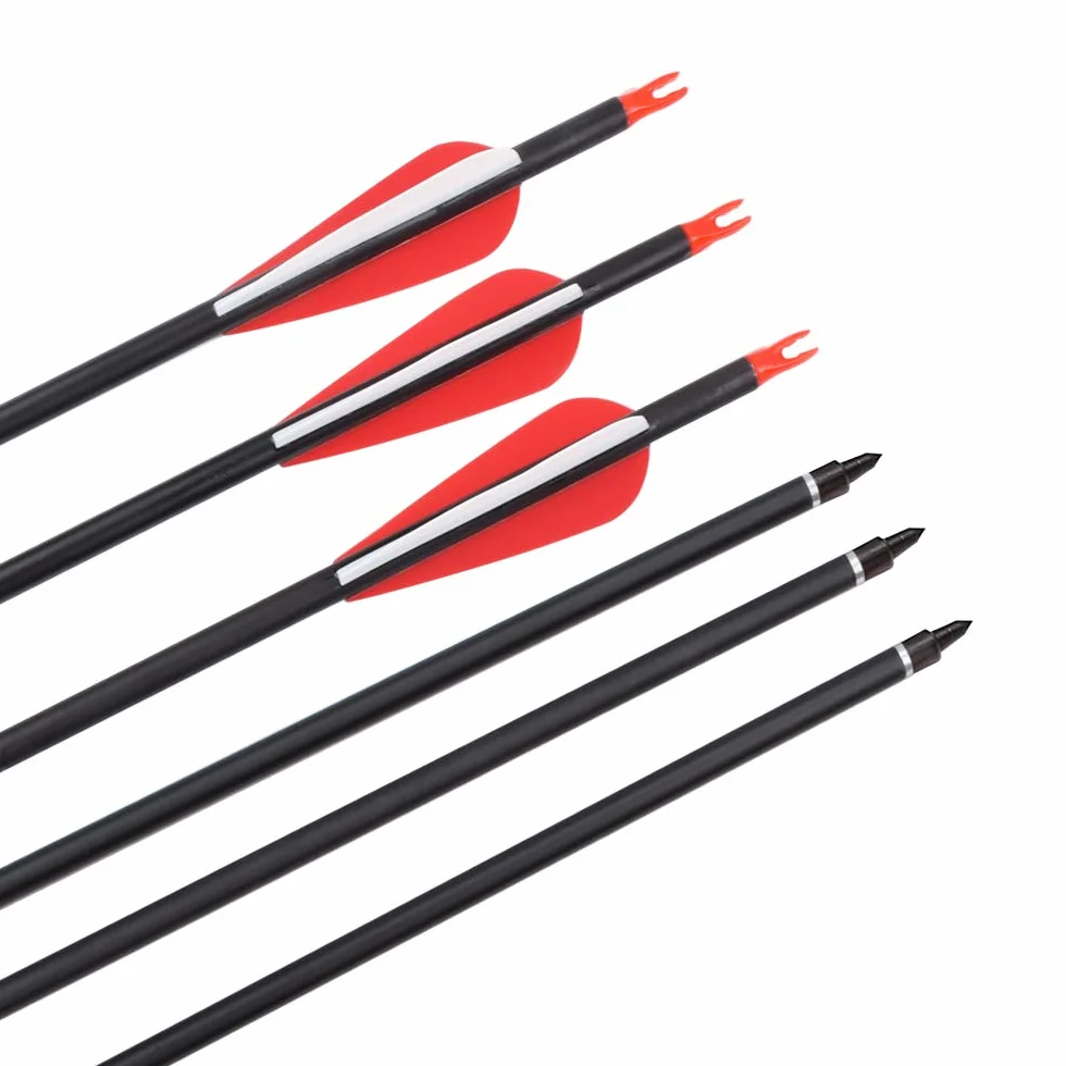 Flèches en Carbone 28 30 31 Pouces pour Arc Chasse Tir Cible Extérieur