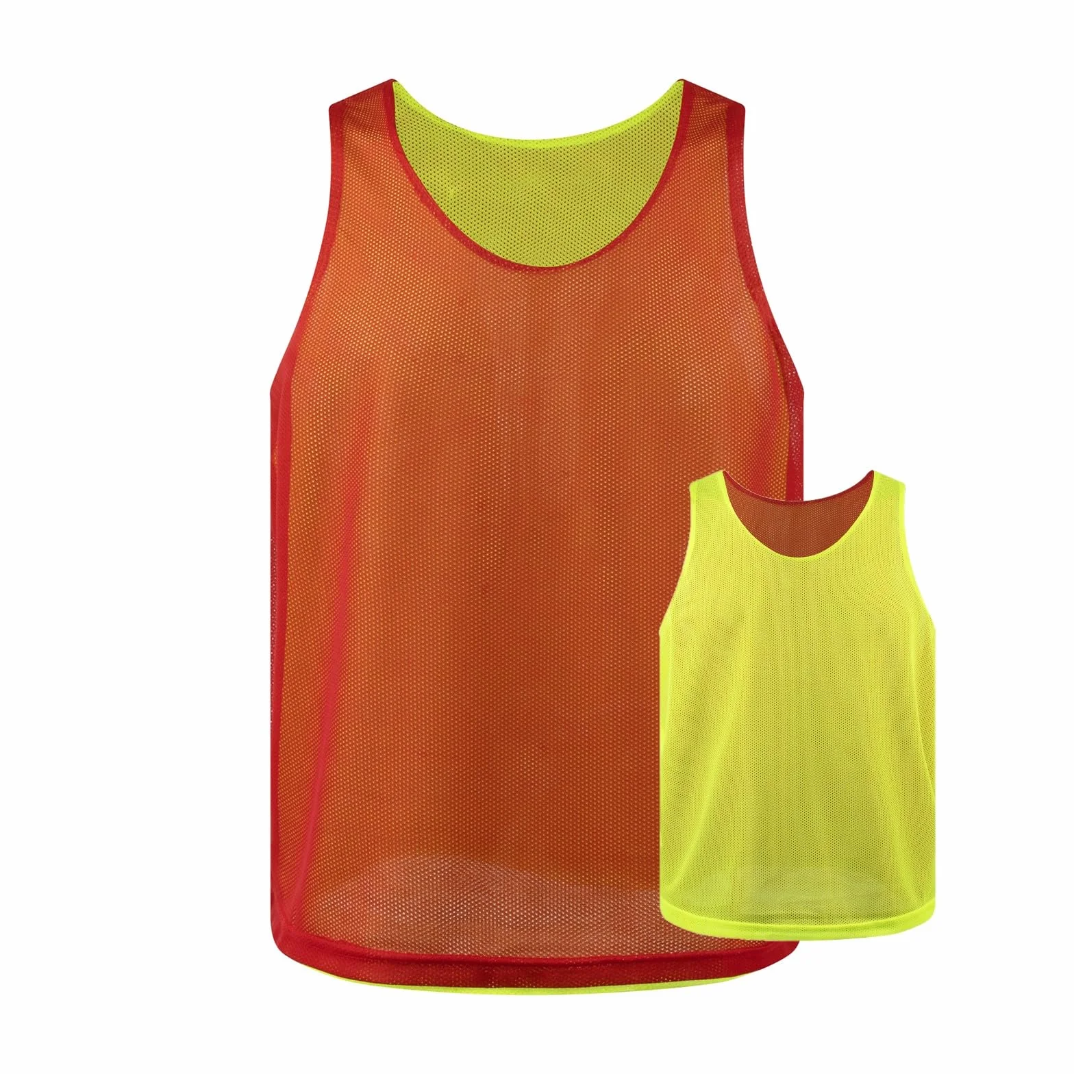 TOPTIE Gilet d'entraînement réversible à deux côtés Dossard de football pour adultes et jeunes