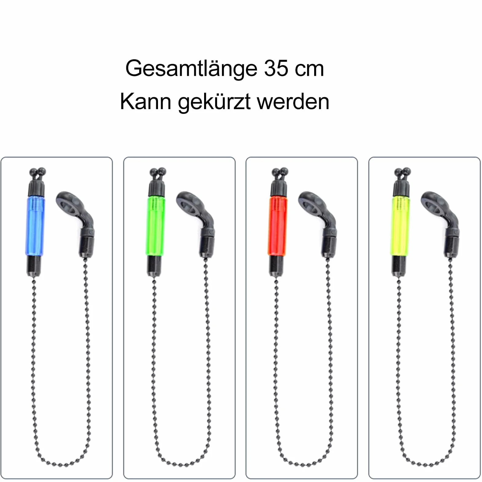 NIYATA 4 PCS Chain Indicateur Morsure Carpe, Balanciers Pêche Carpe, Swinger Peche Carpe Nocturne