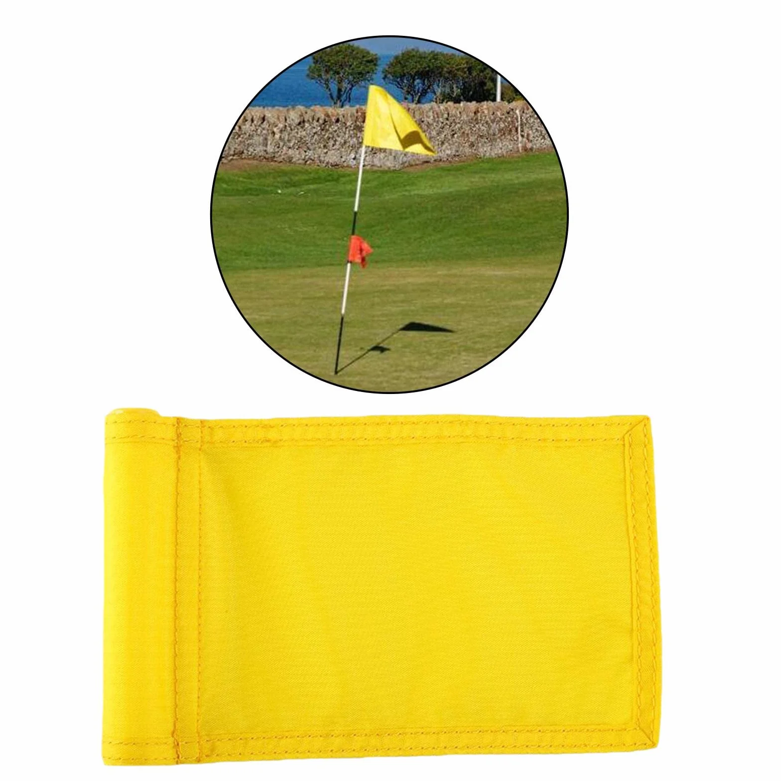 Drapeau de golf couleur unie 24,5 cm x 15 cm pour cour blanche