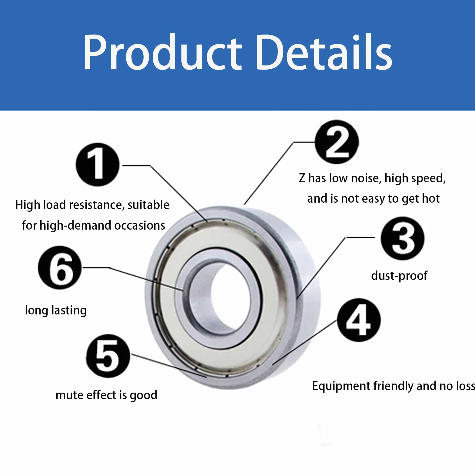 Roulements à Billes 608ZZ ABEC 7 Speed Bearings Métal Double Blindage Miniature Deep Groove pour Planche à Roulettes