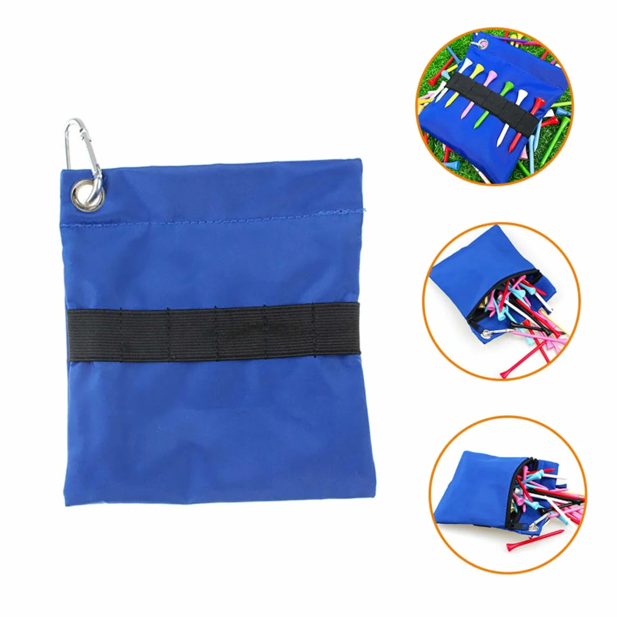 TOYANDONA Golf Accessories Tee Holder Pouch Nylon Blue