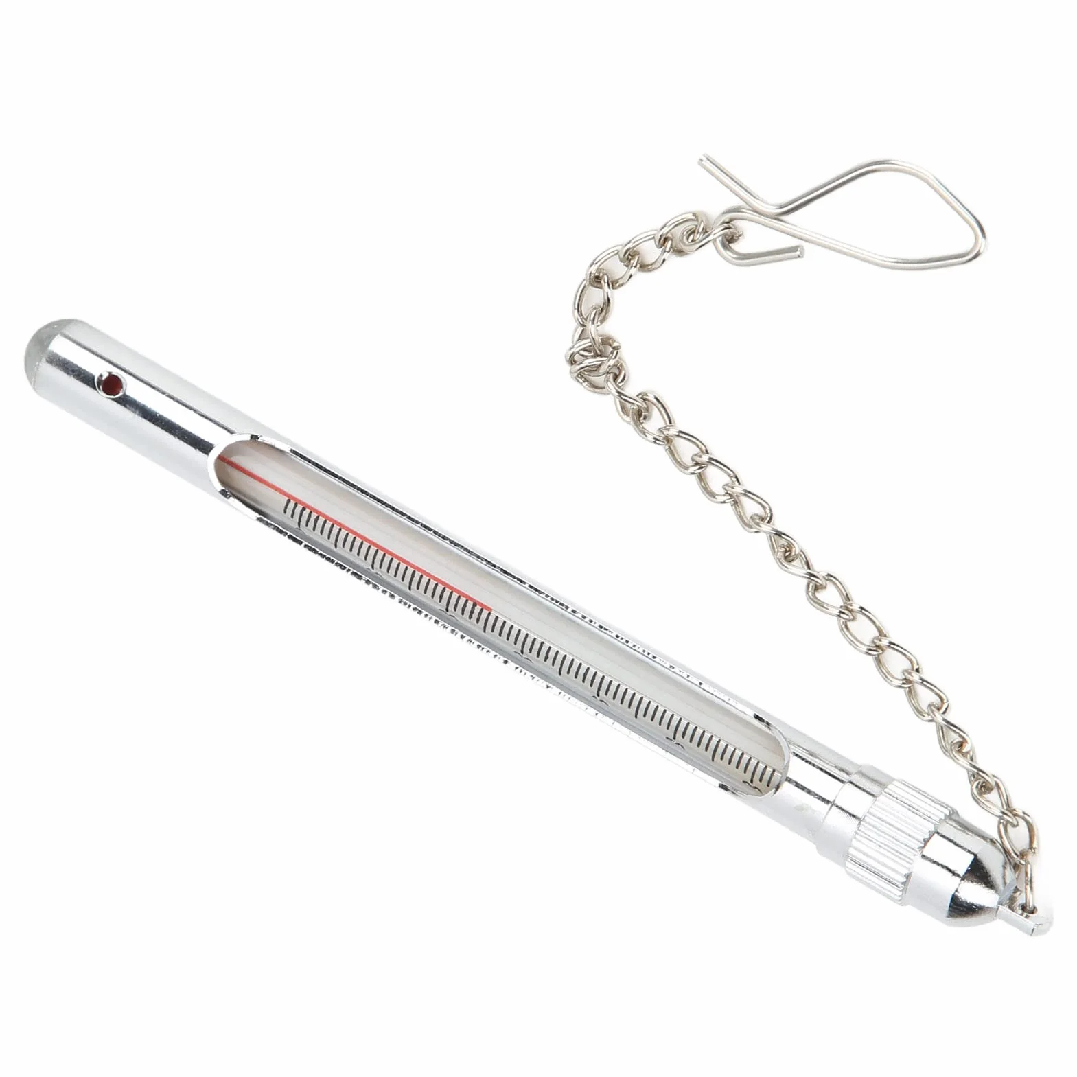Thermomètre de pêche avec Mousqueton, mesure de température de l'eau, thermomètre en métal pour extérieur