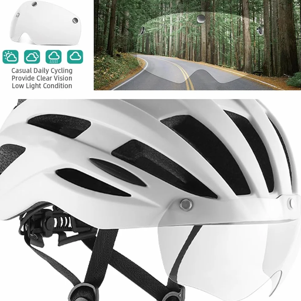 Cerioll Lunettes Magnétiques Détachable Coupe-vent Casque Vélo Sport Sécurité