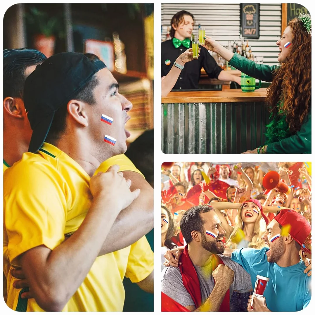 Crayon de Maquillage, Stick Tricolore - Facile à Appliquer, Idéal JO 2024