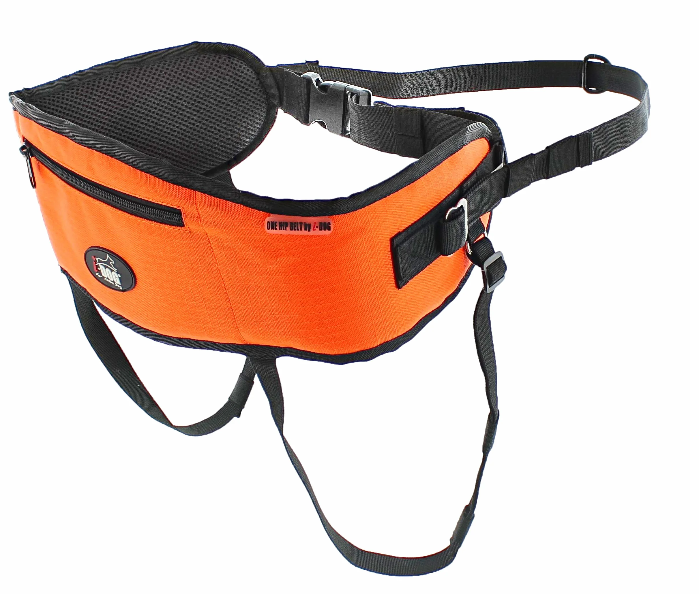 Baudrier Ceinture I-dog Cani Cross Rando Jogging Trail Marche Orange