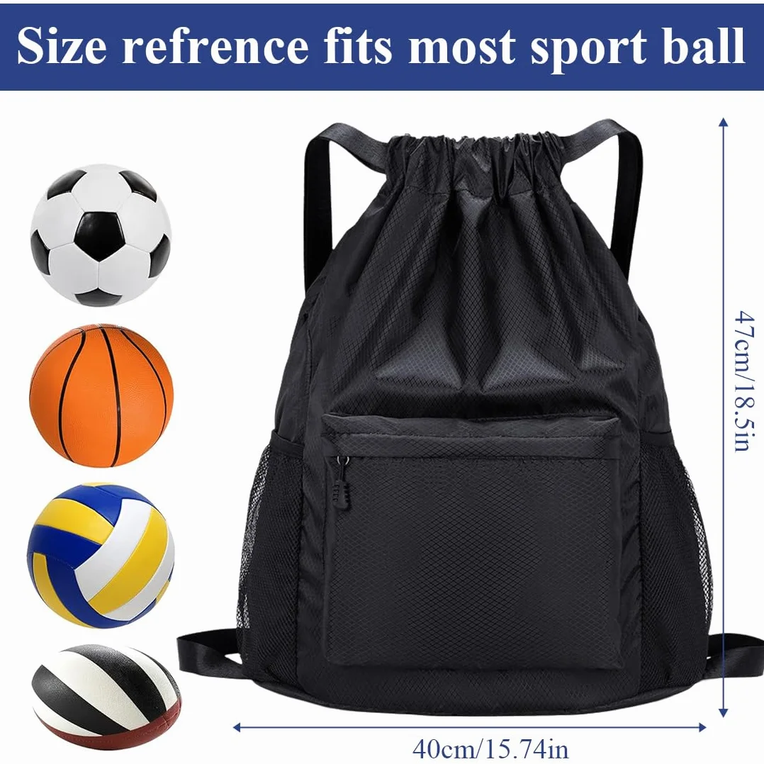 Sac à Dos de Basketball avec Poche Filet et Mousqueton