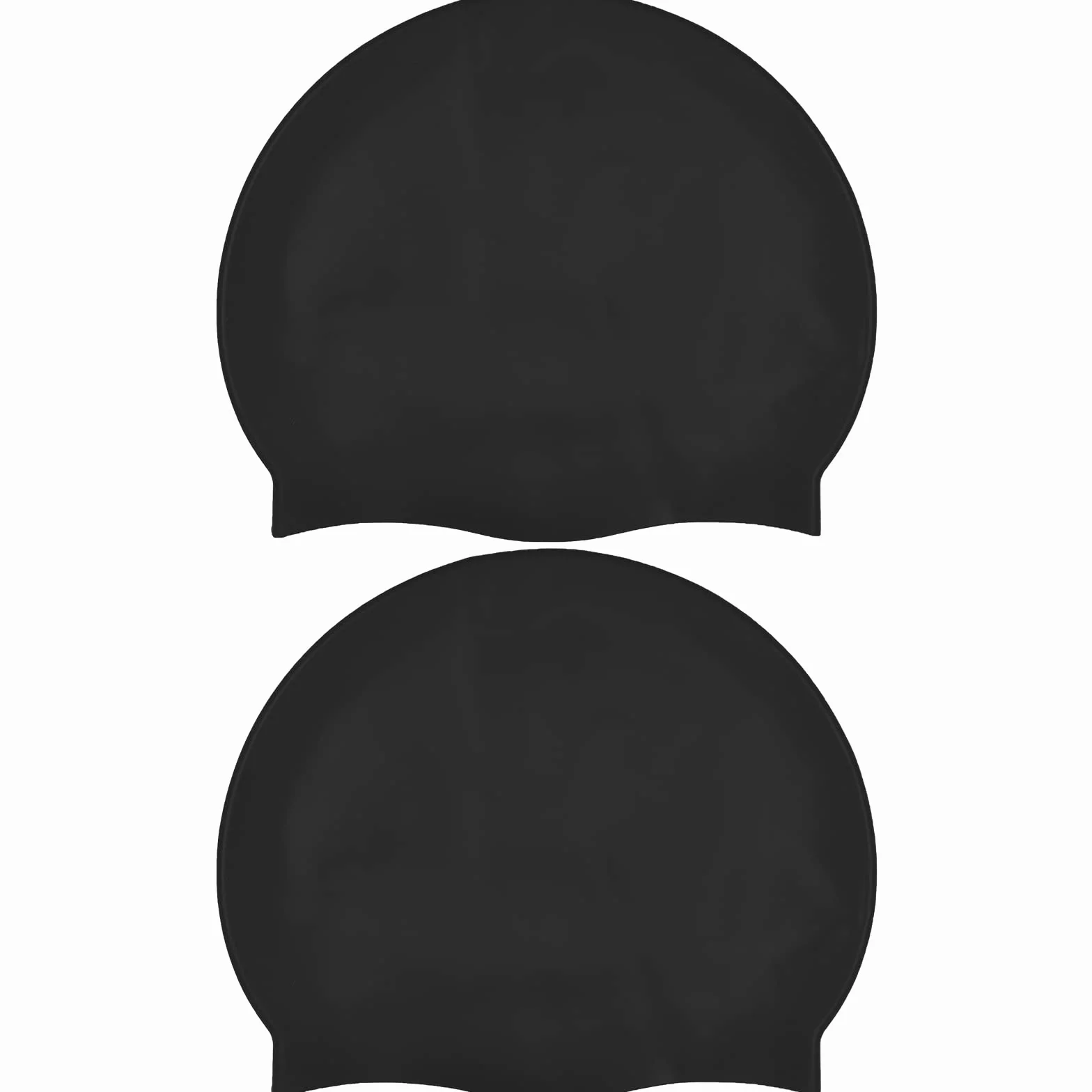 Newaner Bonnet de Bain en Silicone pour Cheveux Longs, Protection Auditive, Revêtement Ripstop, Noir