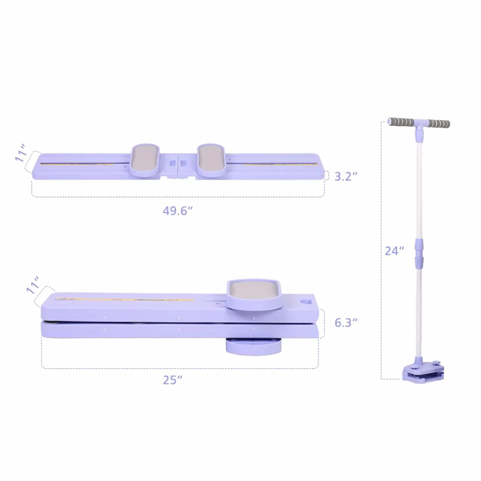 Entraîneur de ski pliable avec poignée - Machine d'exercice musculaire du plancher pelvien et des hanches