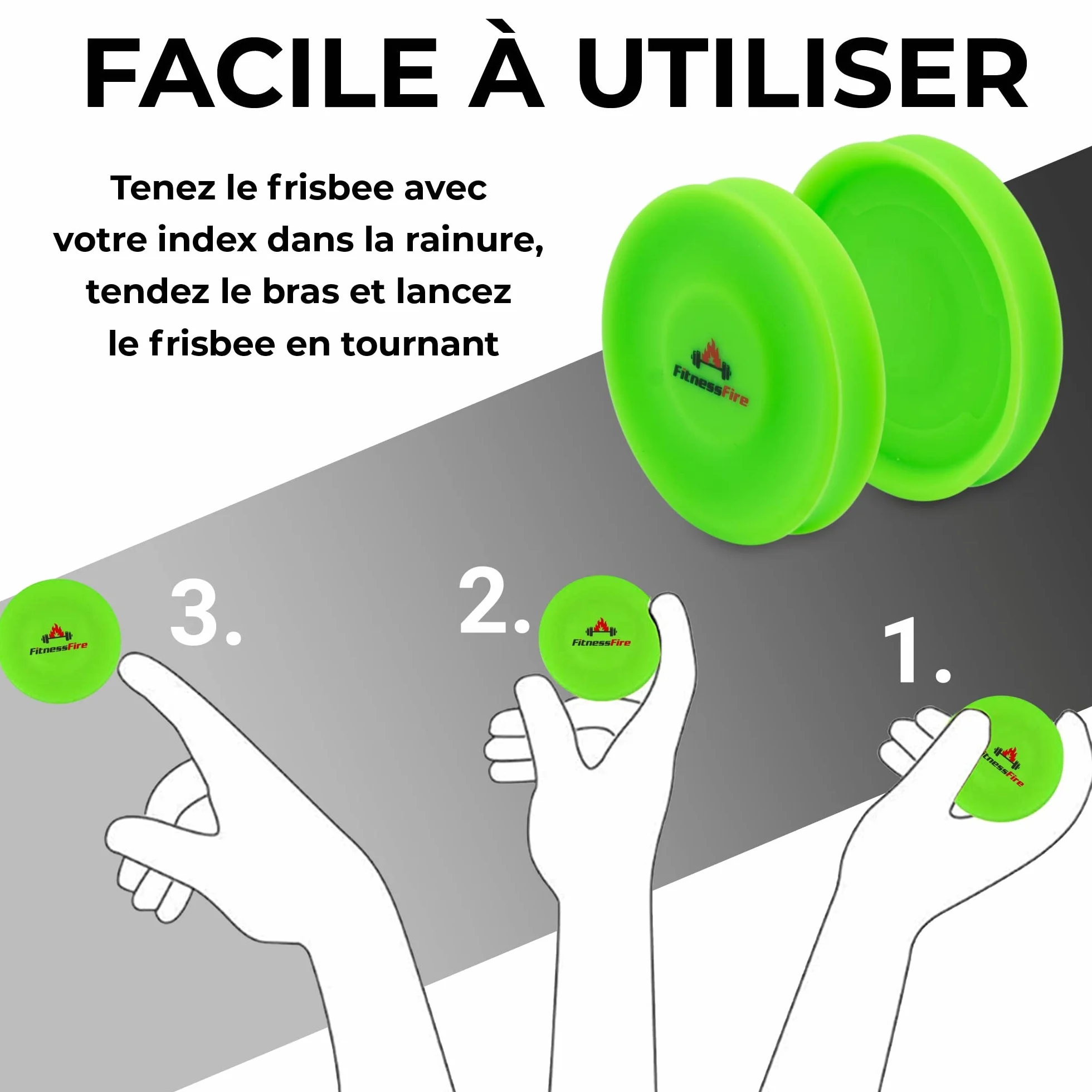 Set de 3 Mini frisbees - Le Petit Disque de Frisbee Vole à Plus de 60 mètres - Alternative au Frisbee Ordinaire